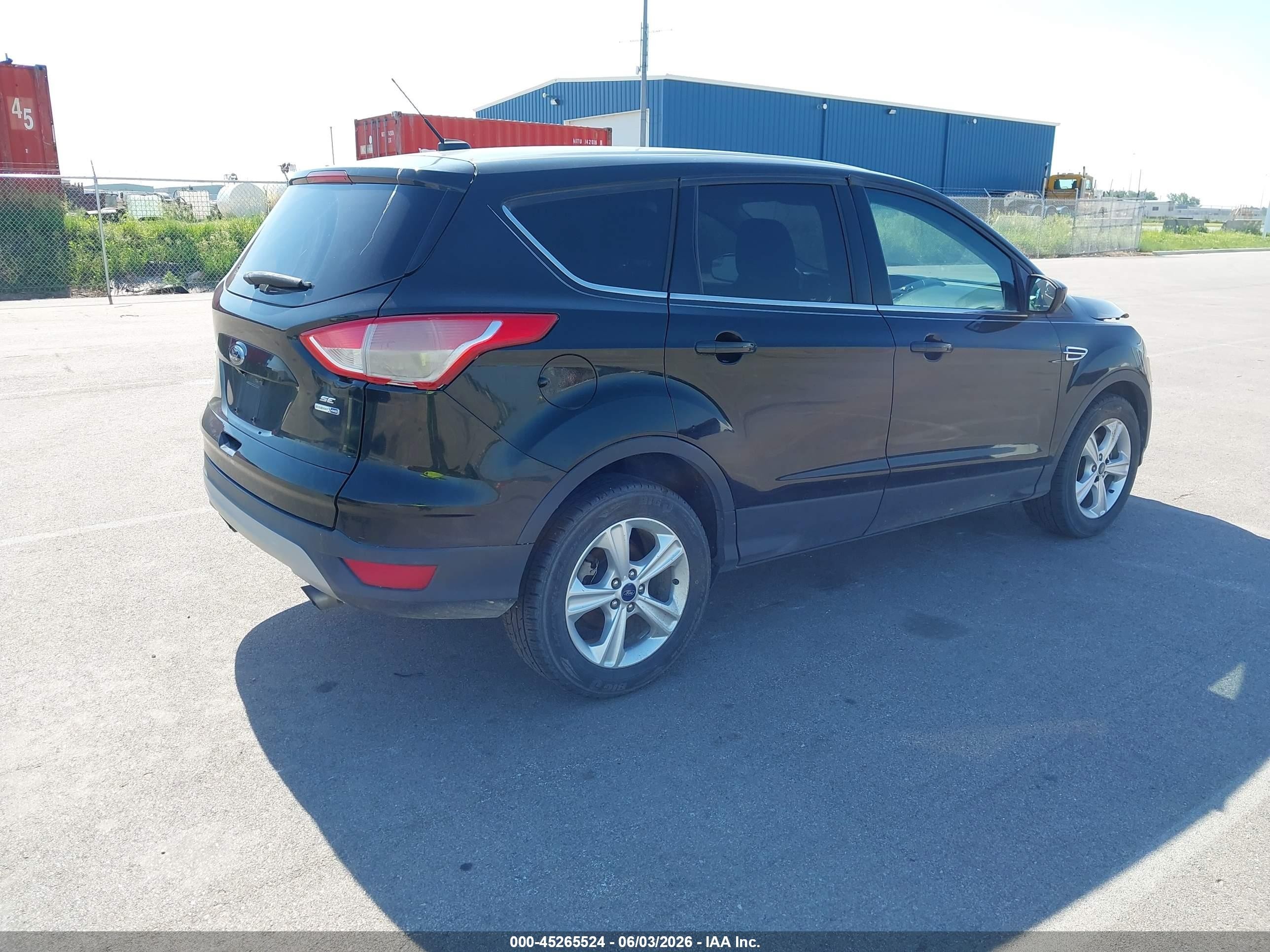 2015 Ford Escape Se Black vin: 1FMCU9G95FUB32422