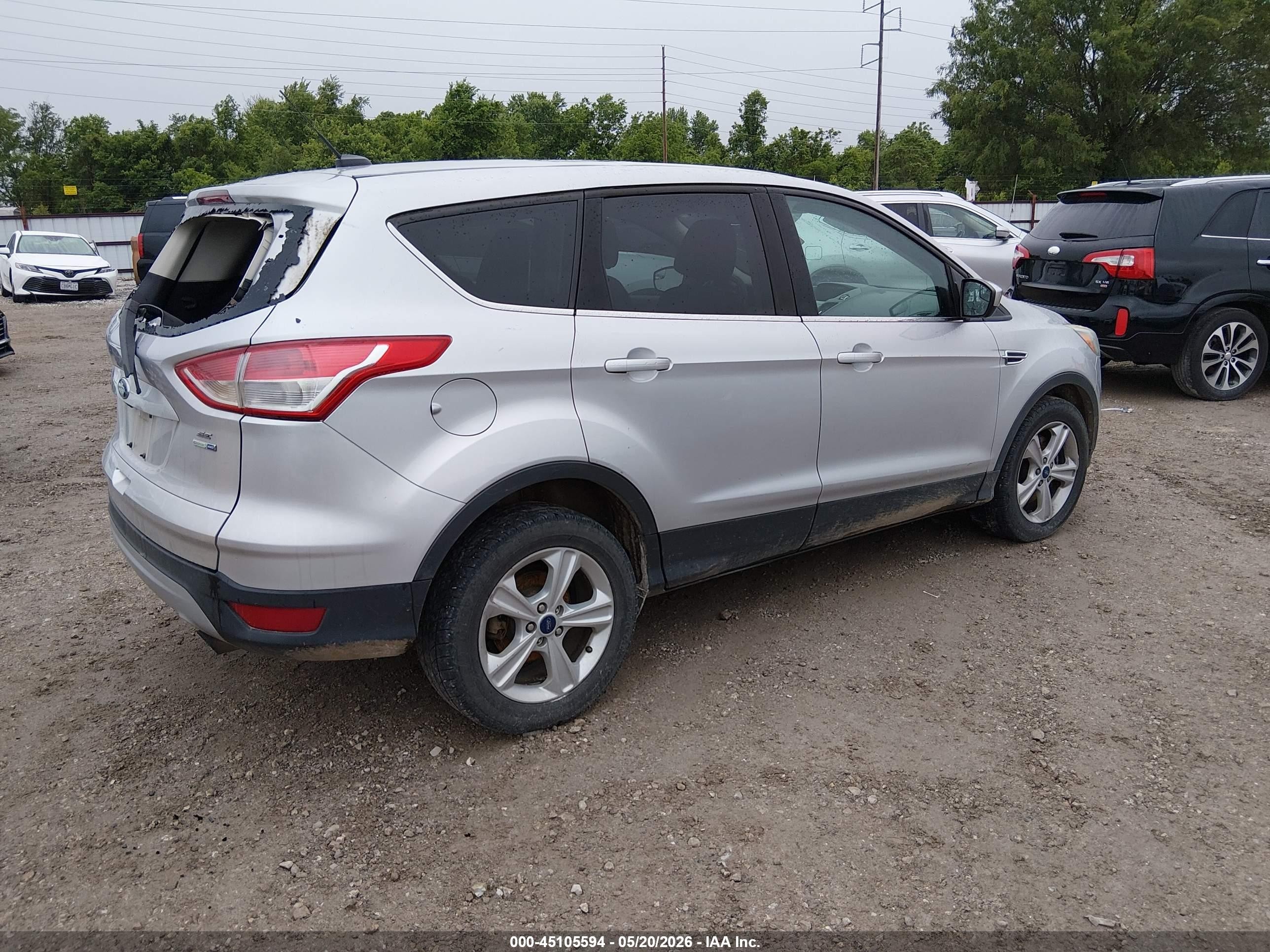 2015 Ford Escape Se Silver vin: 1FMCU9G95FUB32646