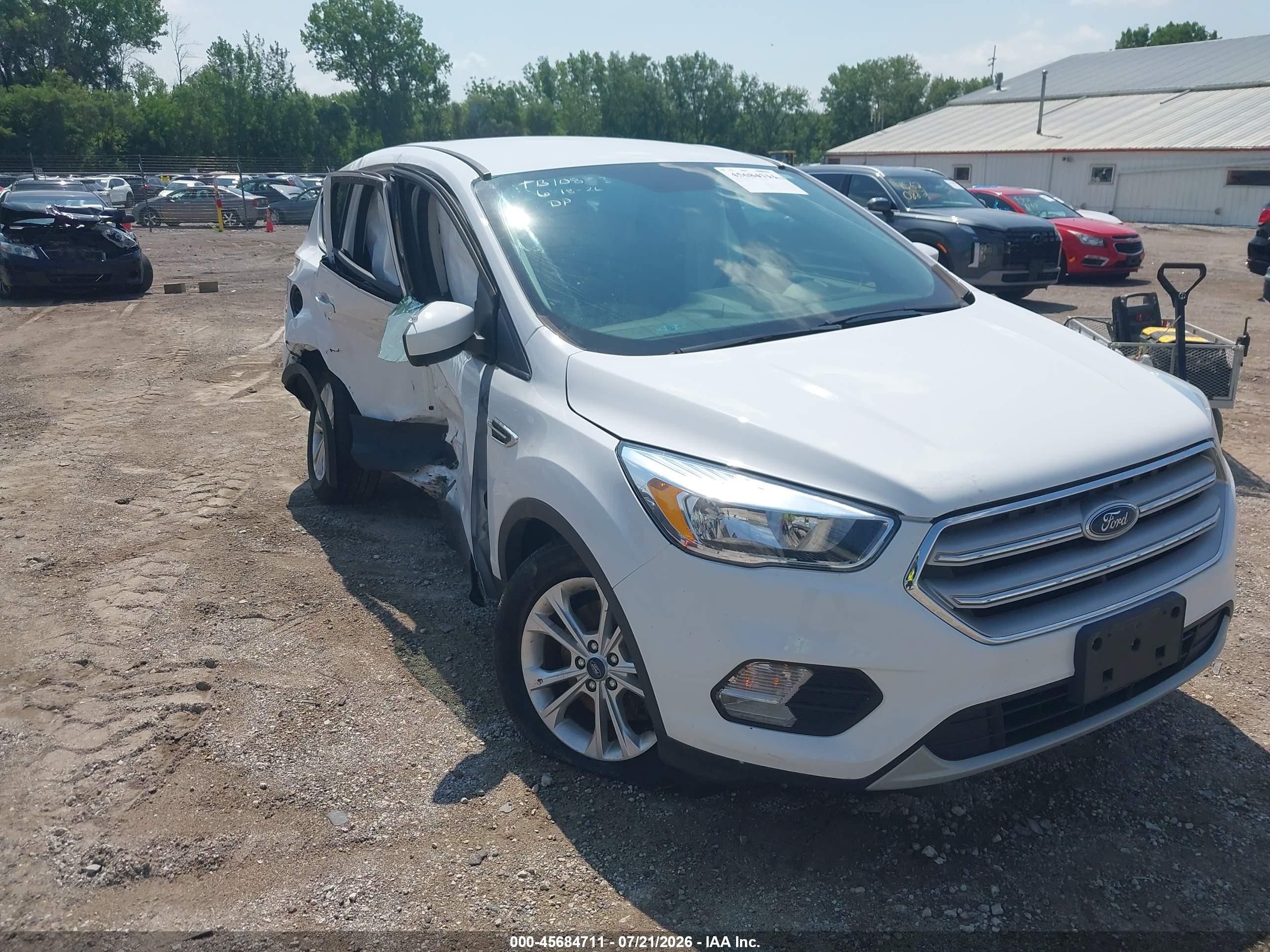 2019 Ford Escape Se White vin: 1FMCU9G95KUA65590