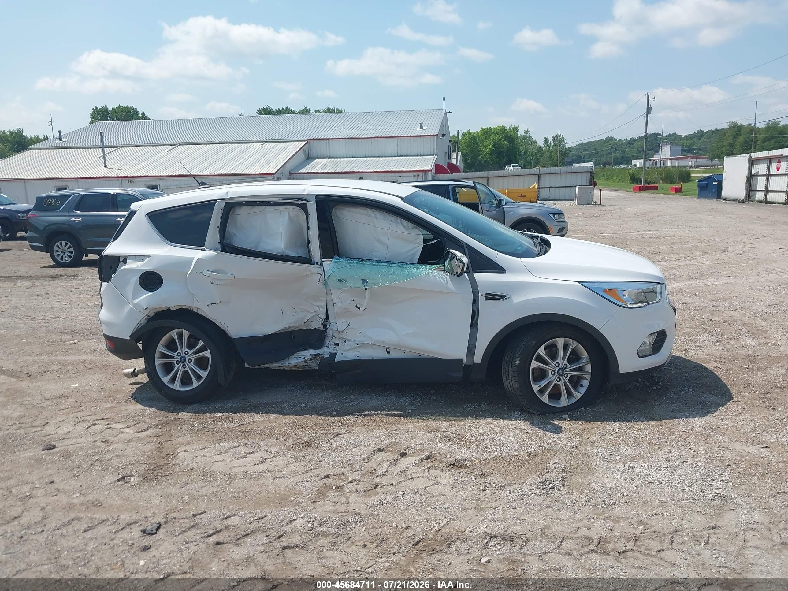 2019 Ford Escape Se White vin: 1FMCU9G95KUA65590