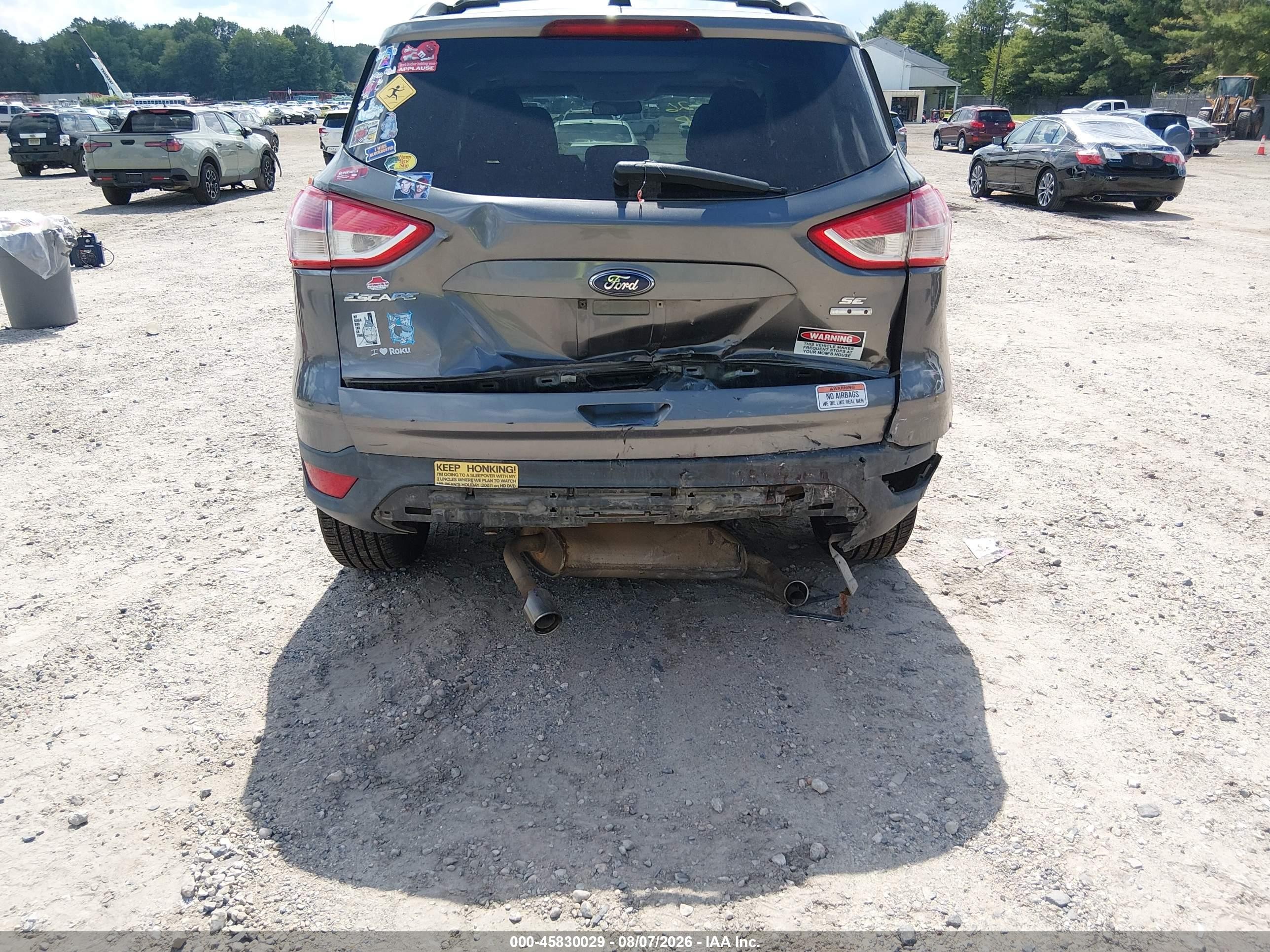 2013 Ford Escape Se Gray vin: 1FMCU9G96DUA69635