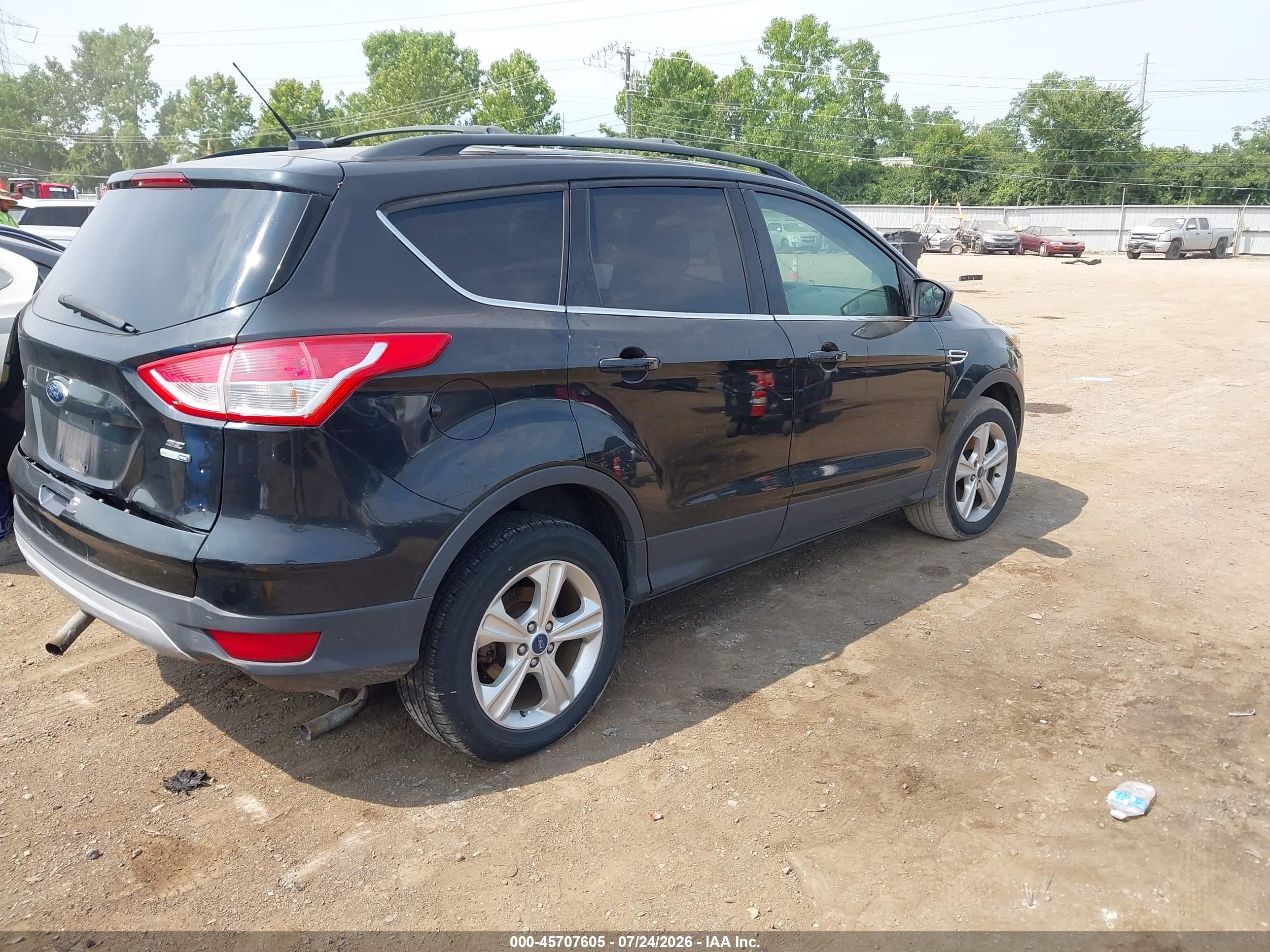 2013 Ford Escape Se Black vin: 1FMCU9G96DUB11902
