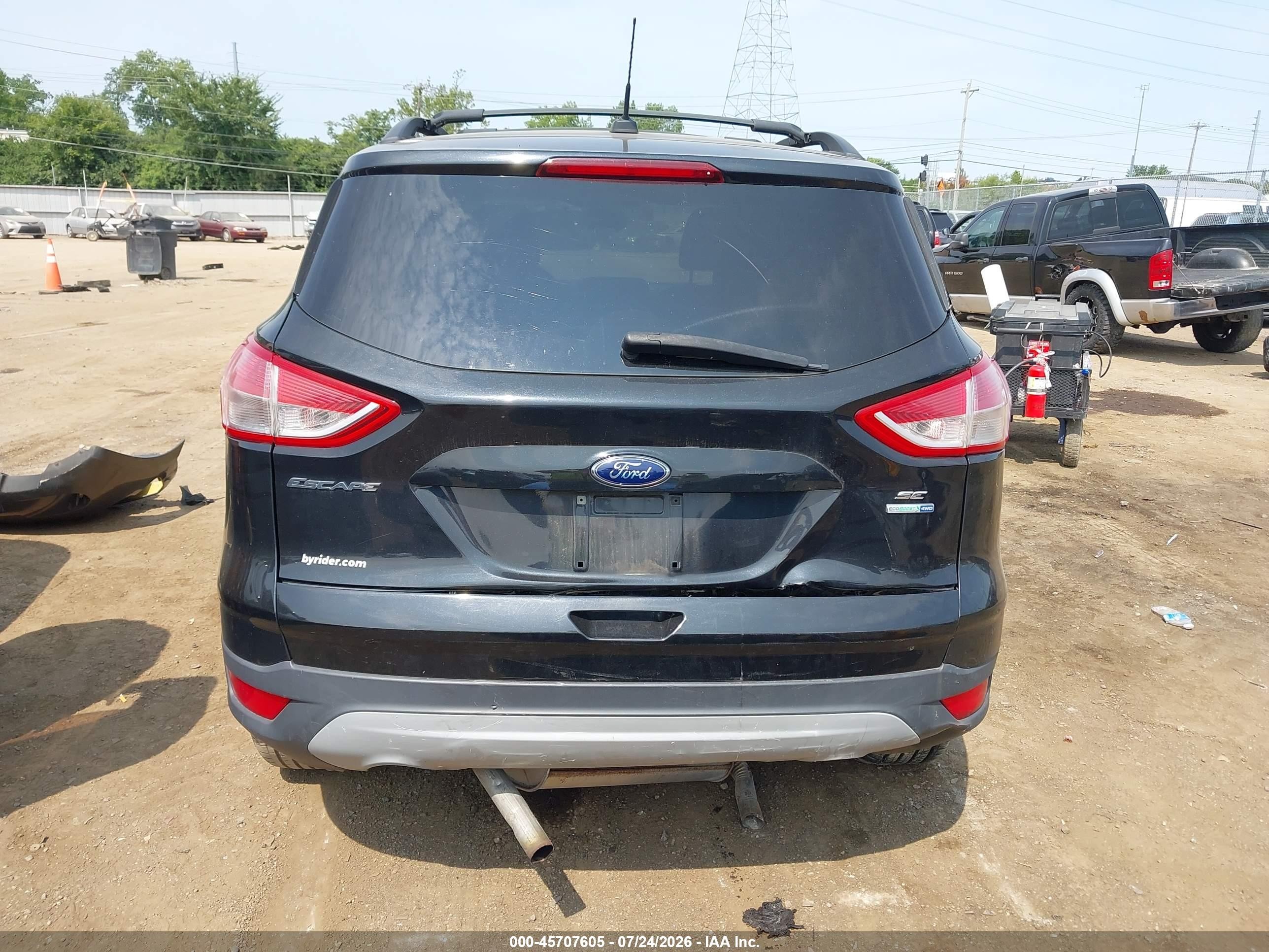 2013 Ford Escape Se Black vin: 1FMCU9G96DUB11902