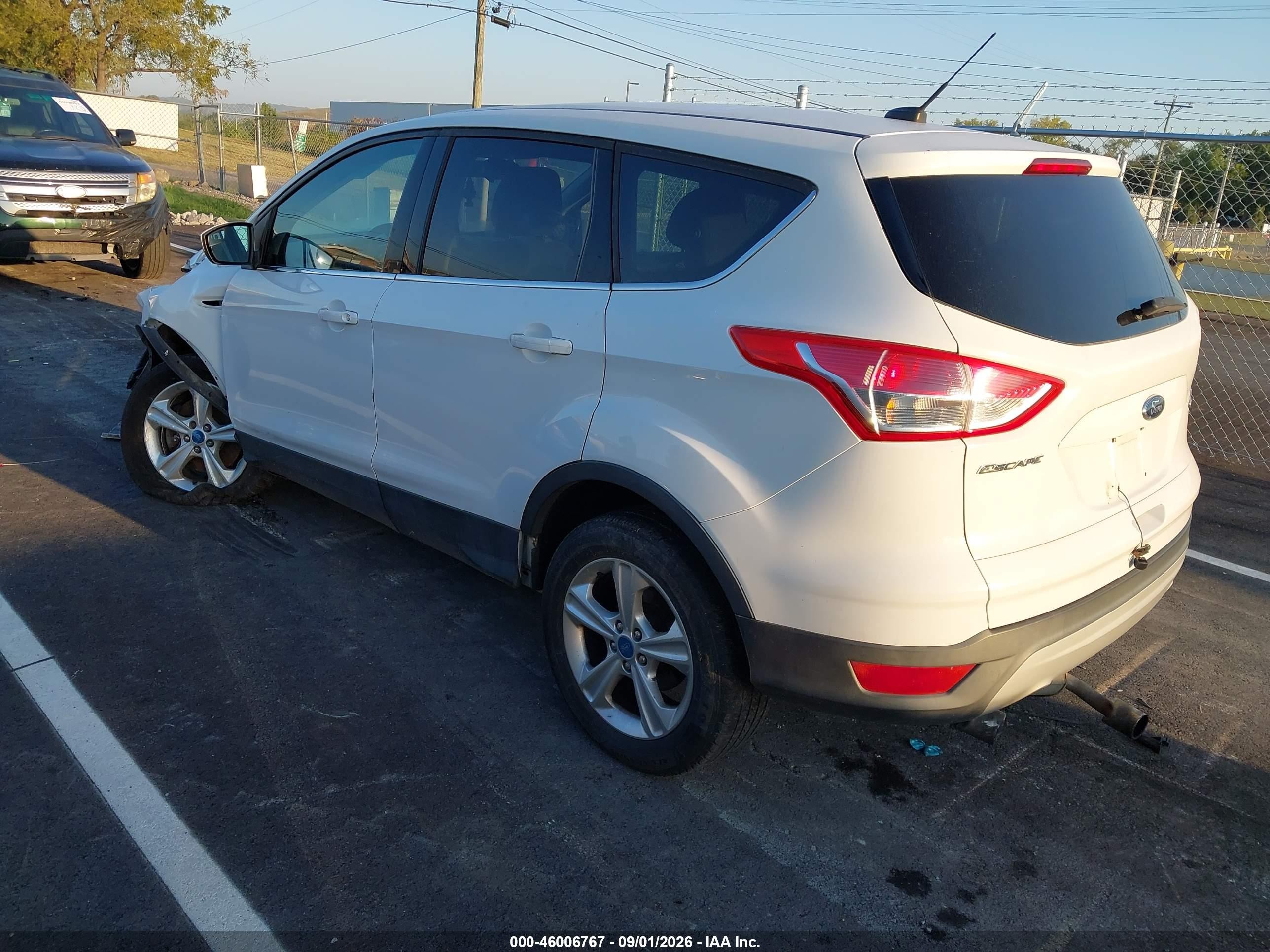 2013 Ford Escape Se White vin: 1FMCU9G96DUB56273