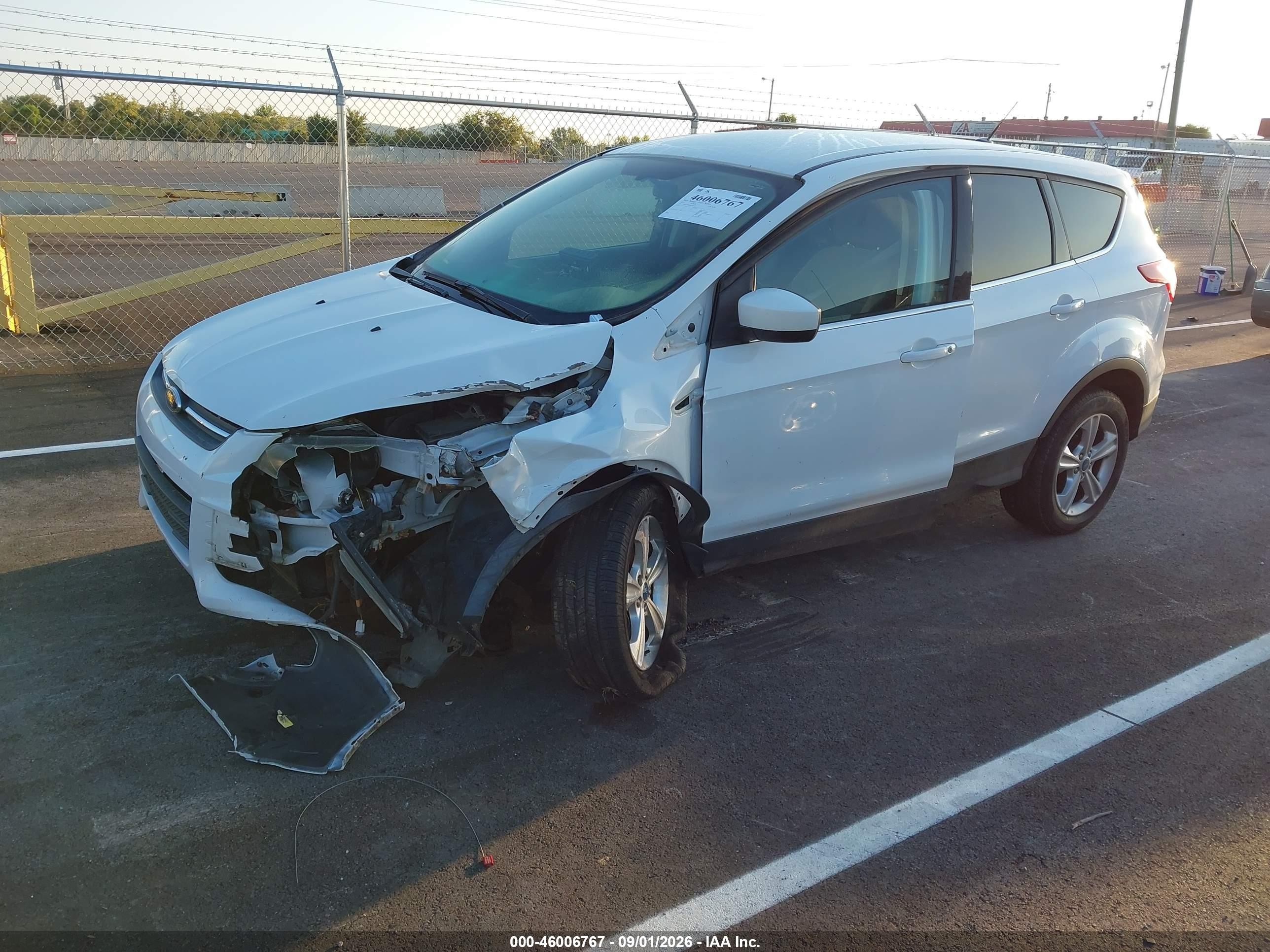 2013 Ford Escape Se White vin: 1FMCU9G96DUB56273