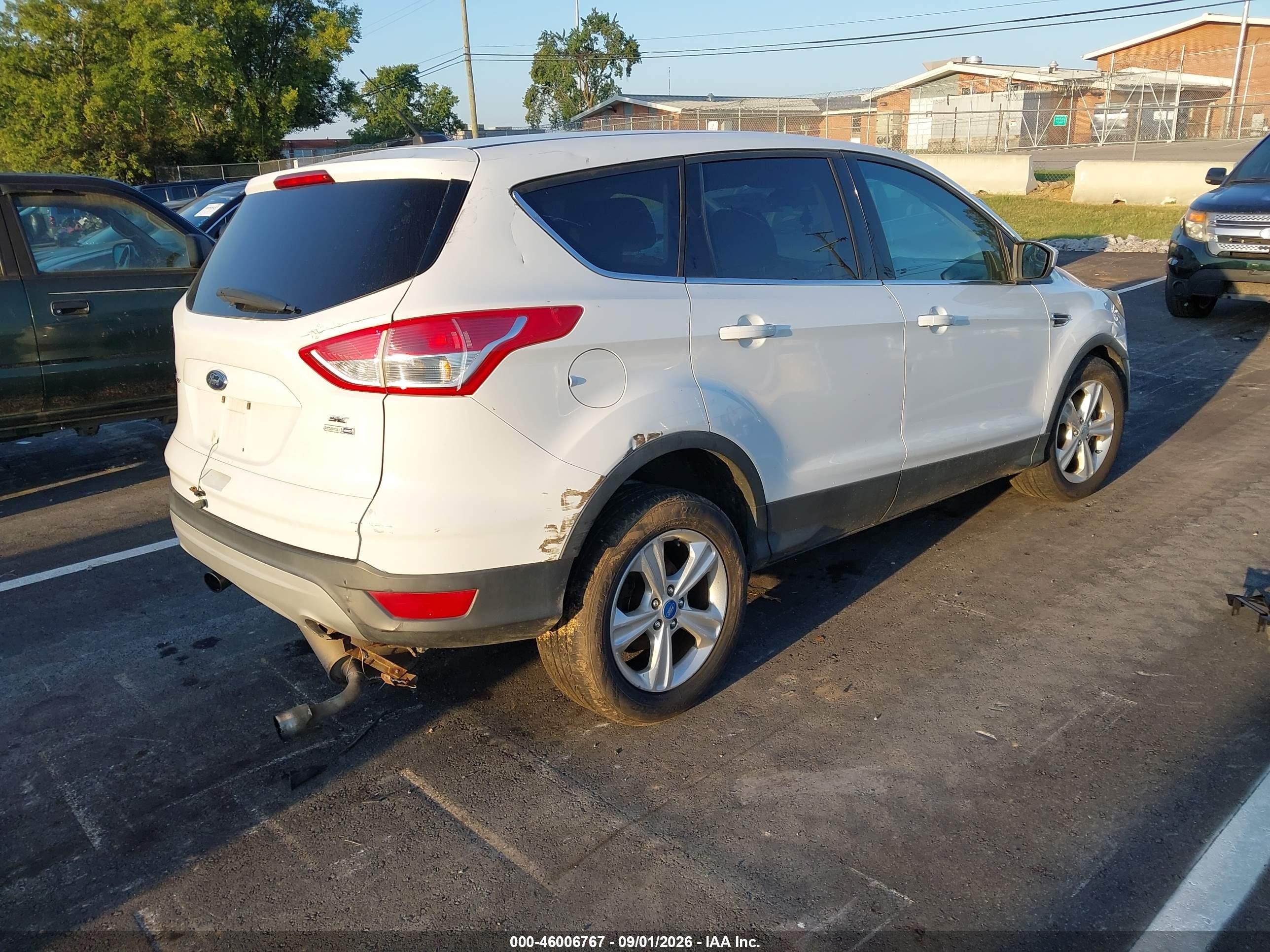 2013 Ford Escape Se White vin: 1FMCU9G96DUB56273