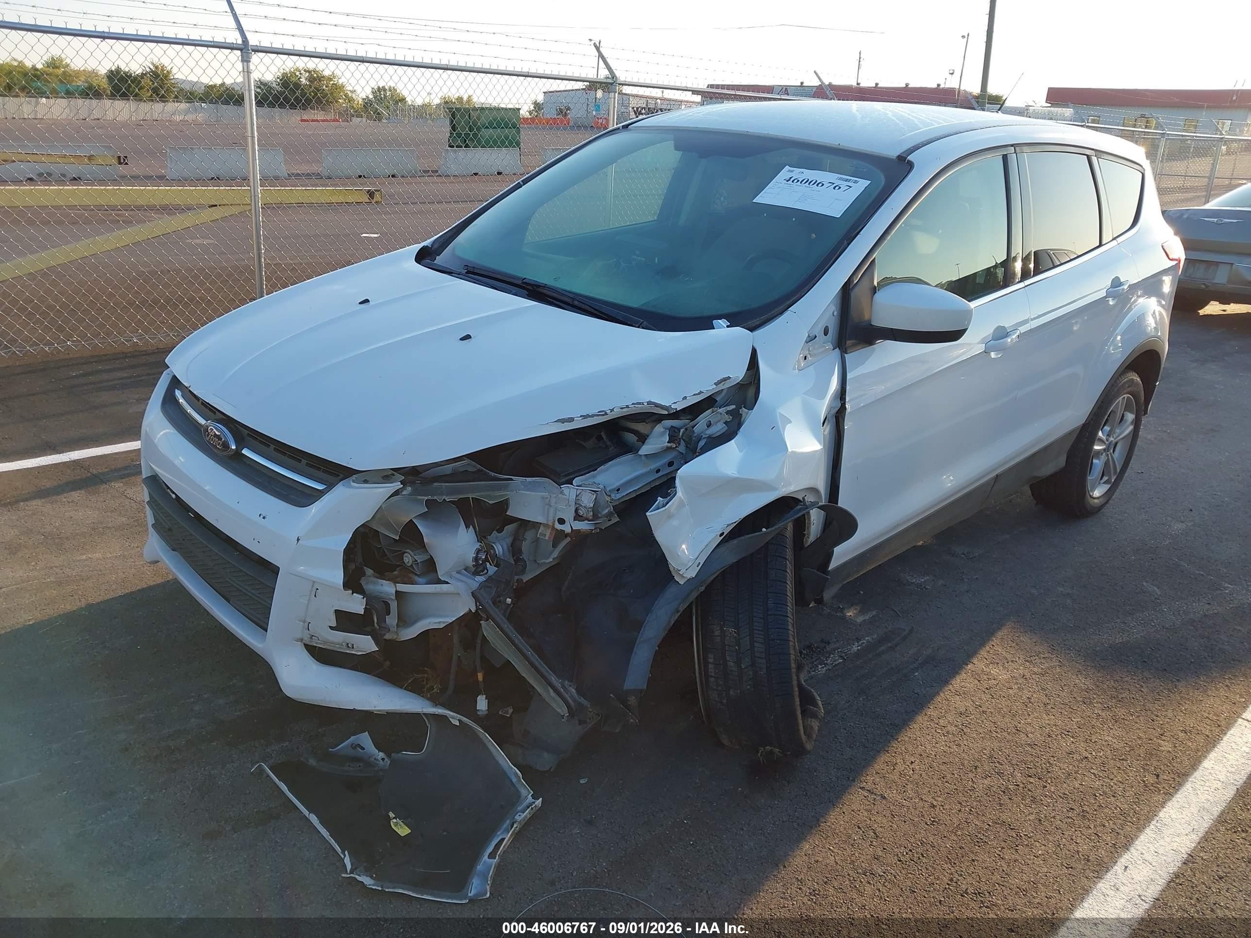 2013 Ford Escape Se White vin: 1FMCU9G96DUB56273