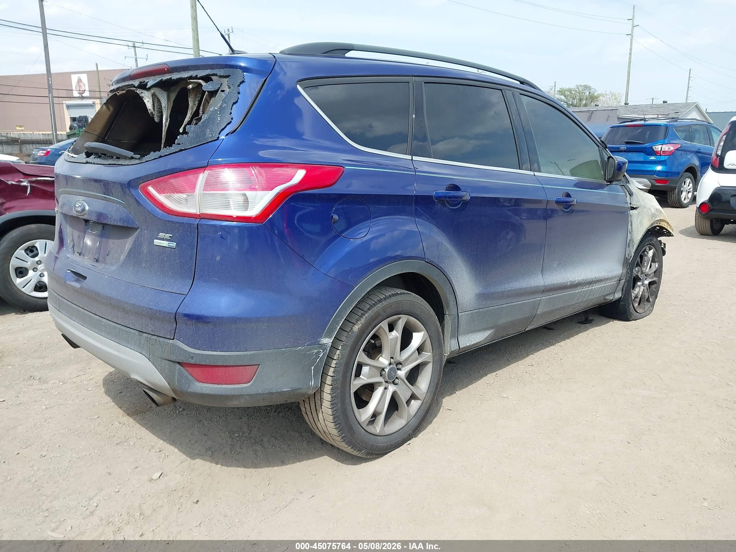 2014 Ford Escape Se Blue vin: 1FMCU9G96EUB96967