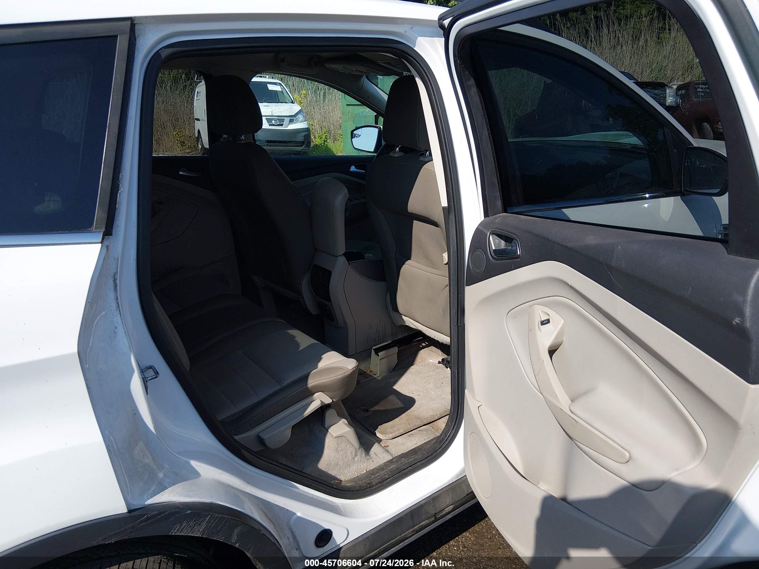 2014 Ford Escape Se White vin: 1FMCU9G96EUC38537