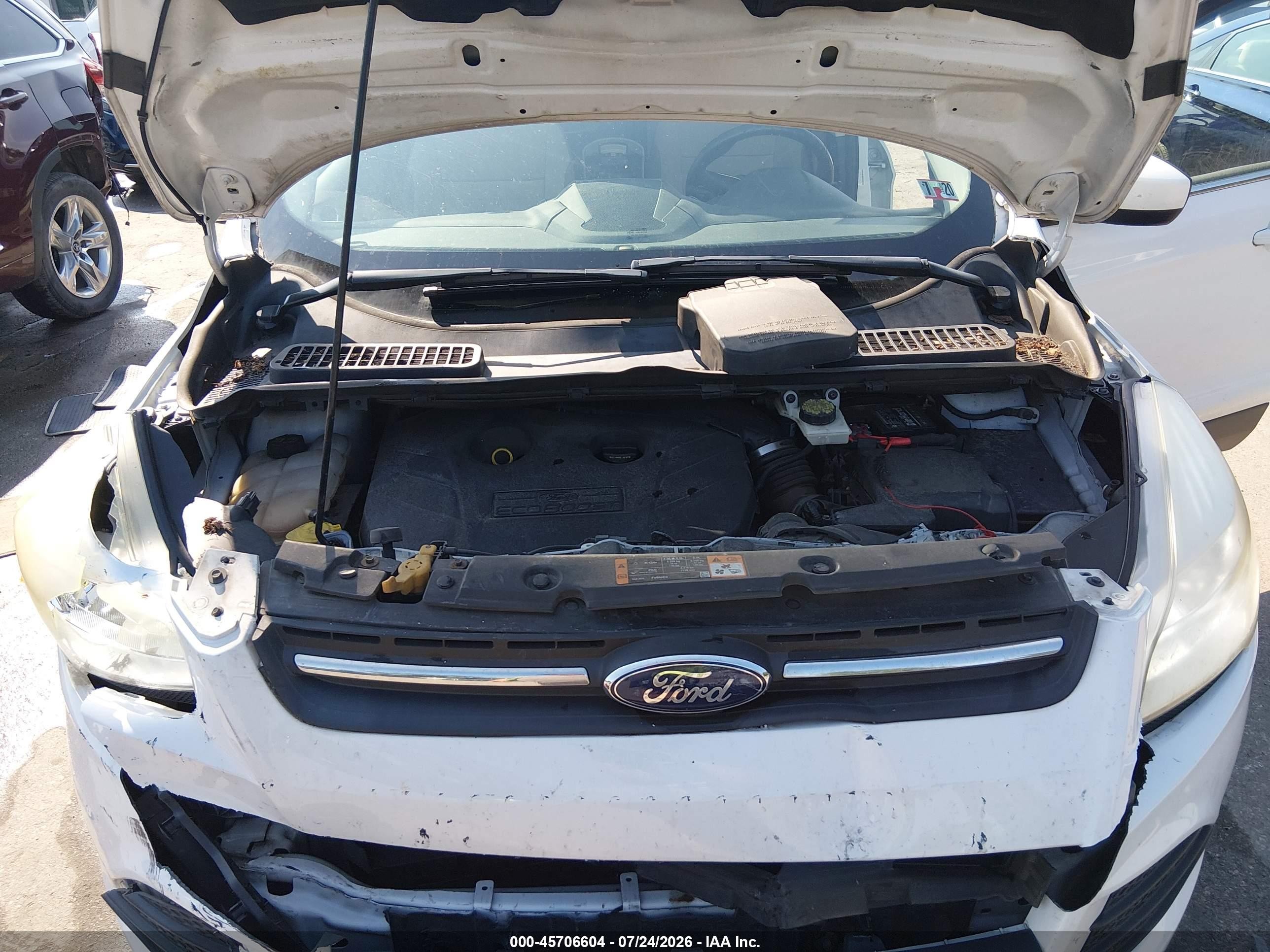 2014 Ford Escape Se White vin: 1FMCU9G96EUC38537