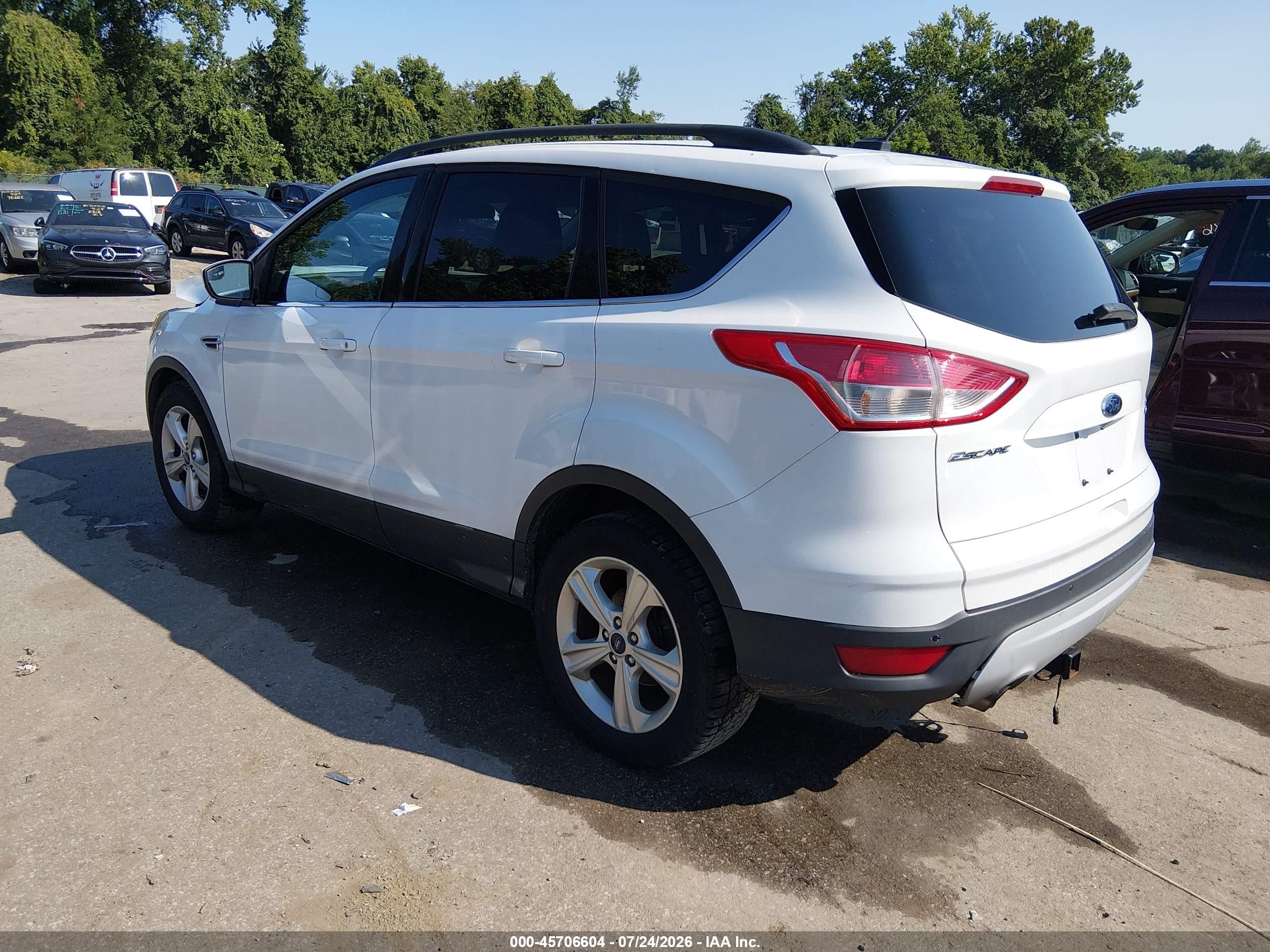 2014 Ford Escape Se White vin: 1FMCU9G96EUC38537