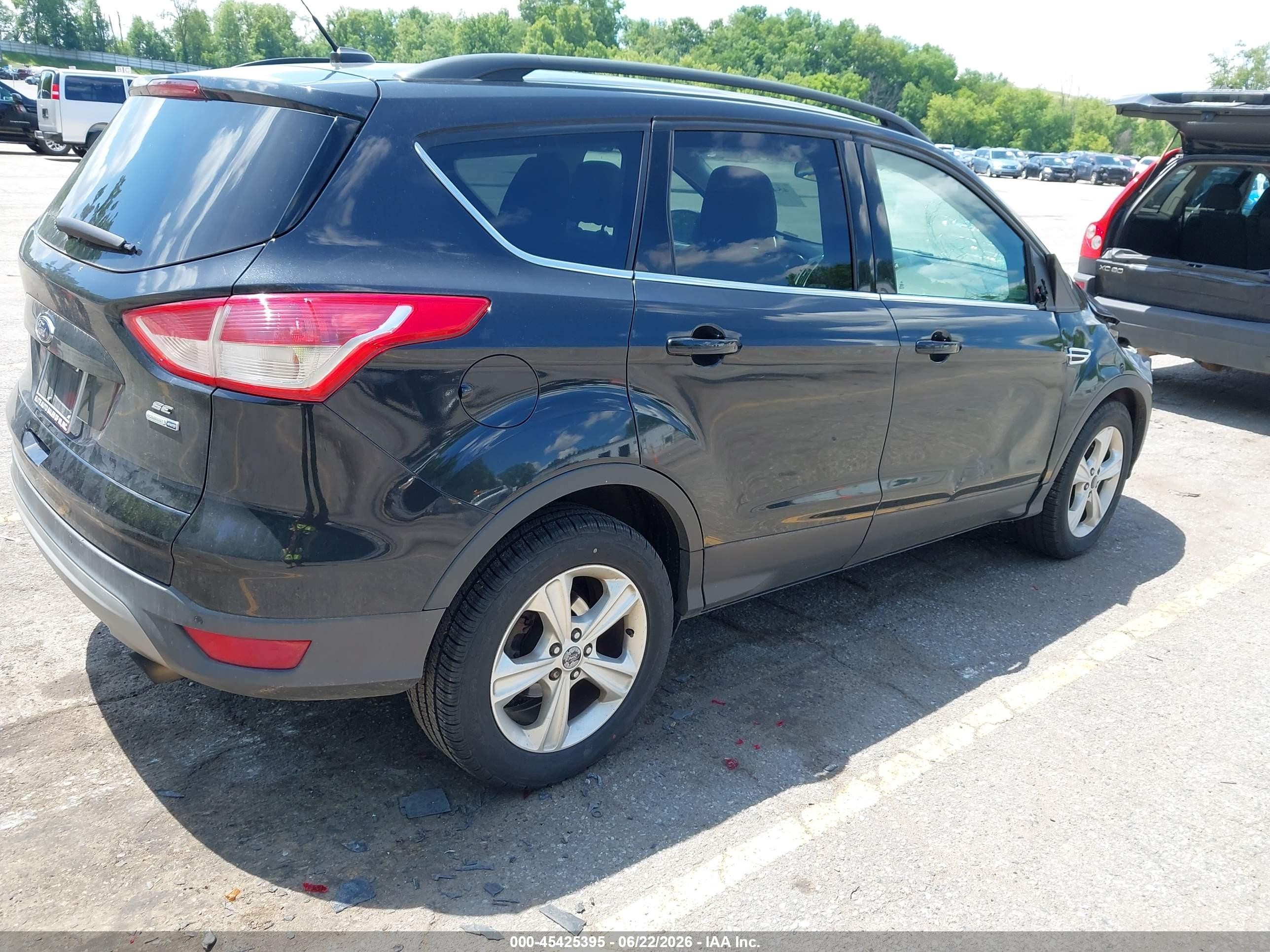 2014 Ford Escape Se Black vin: 1FMCU9G96EUC47299