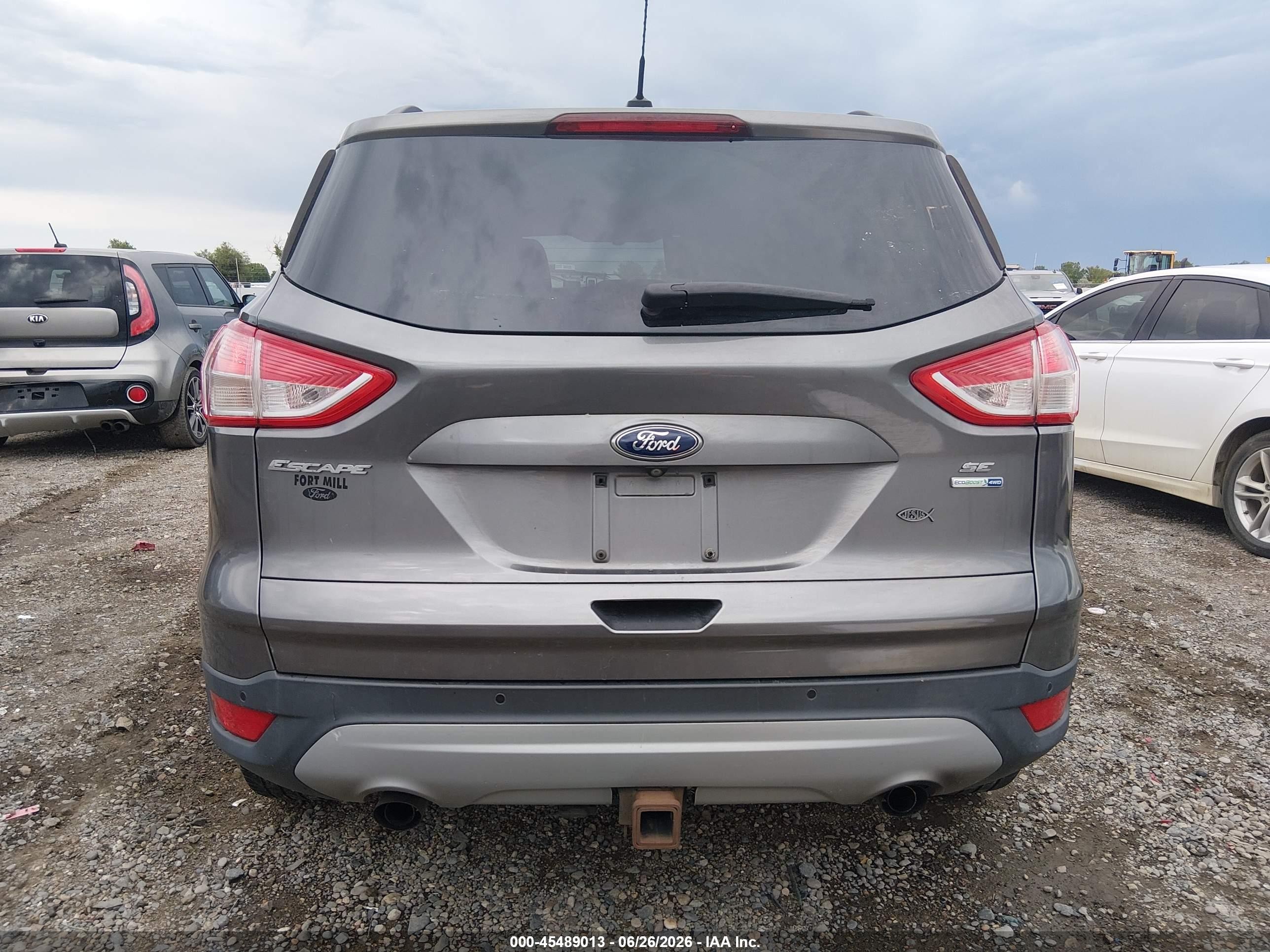2014 Ford Escape Se Gray vin: 1FMCU9G96EUC49165