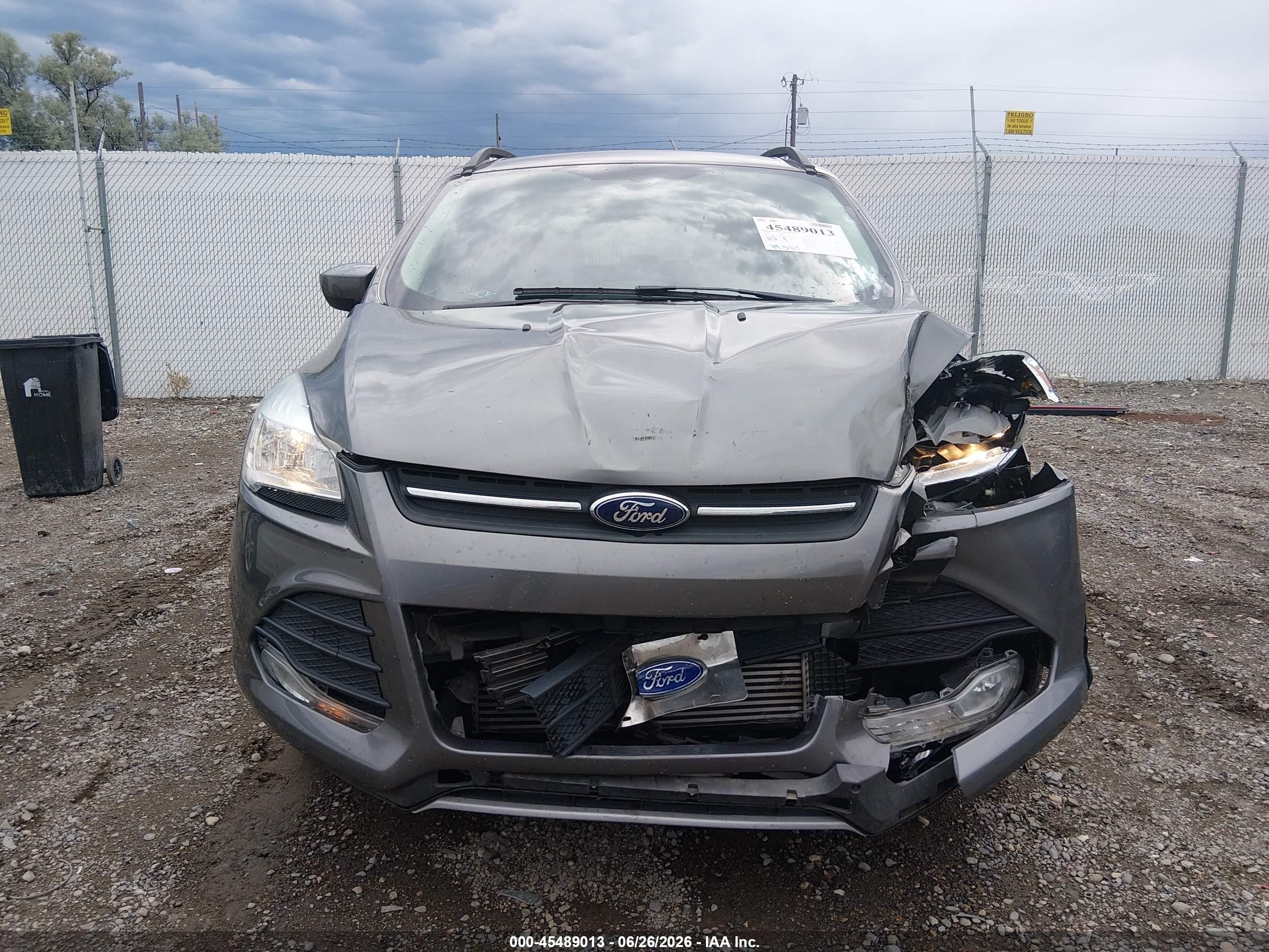 2014 Ford Escape Se Gray vin: 1FMCU9G96EUC49165