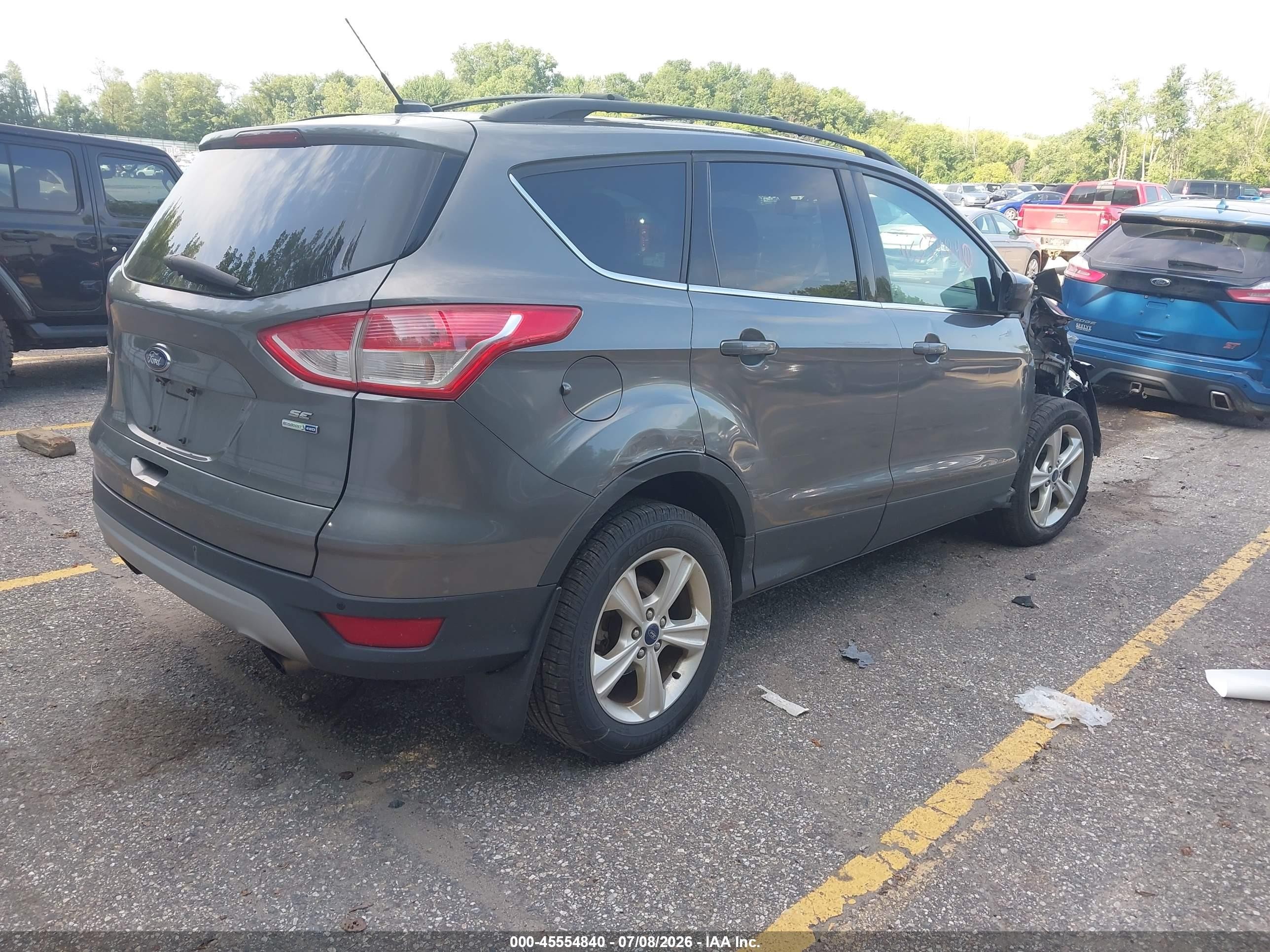 2014 Ford Escape Se Серый vin: 1FMCU9G96EUC59193