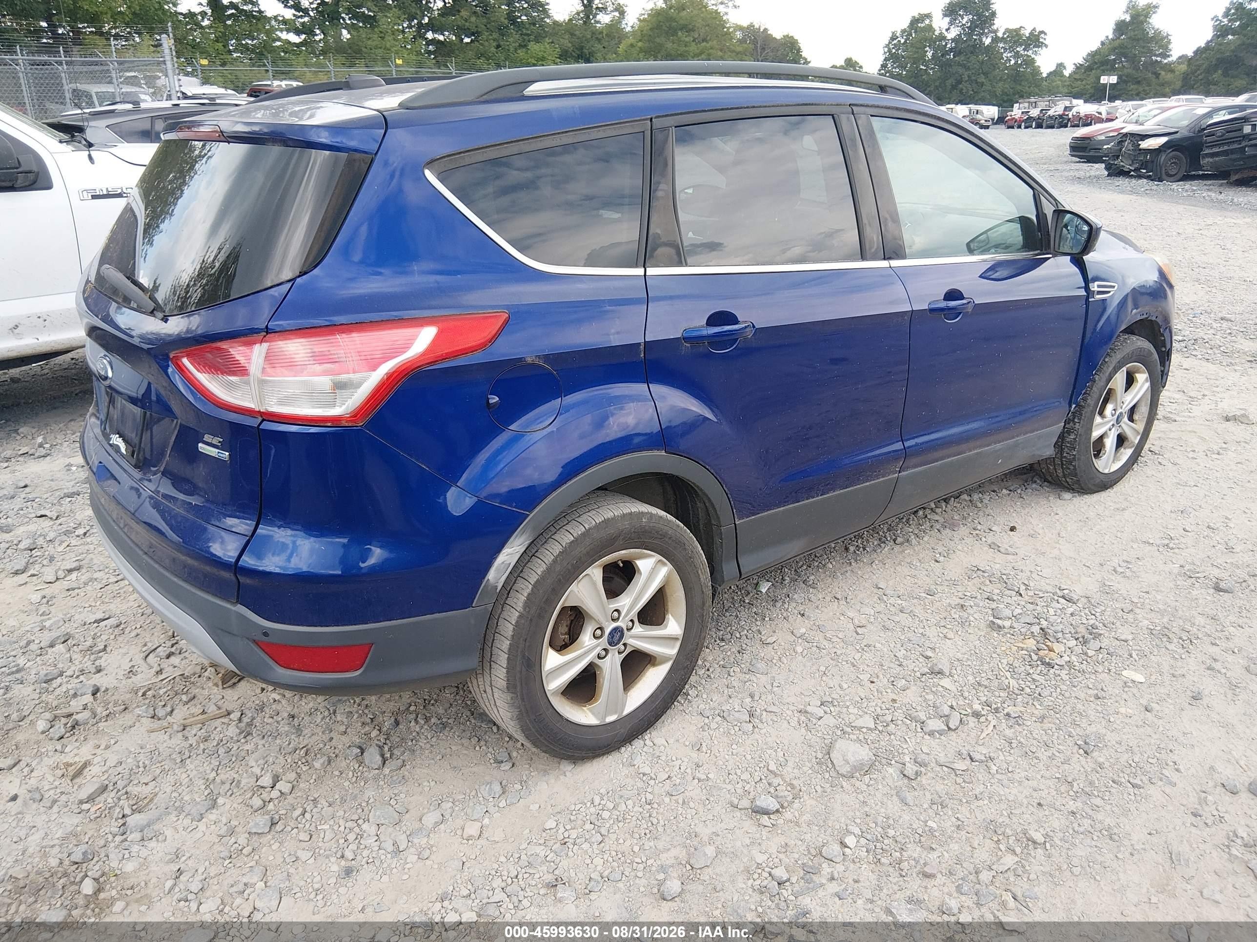 2014 Ford Escape Se Blue vin: 1FMCU9G96EUC77533