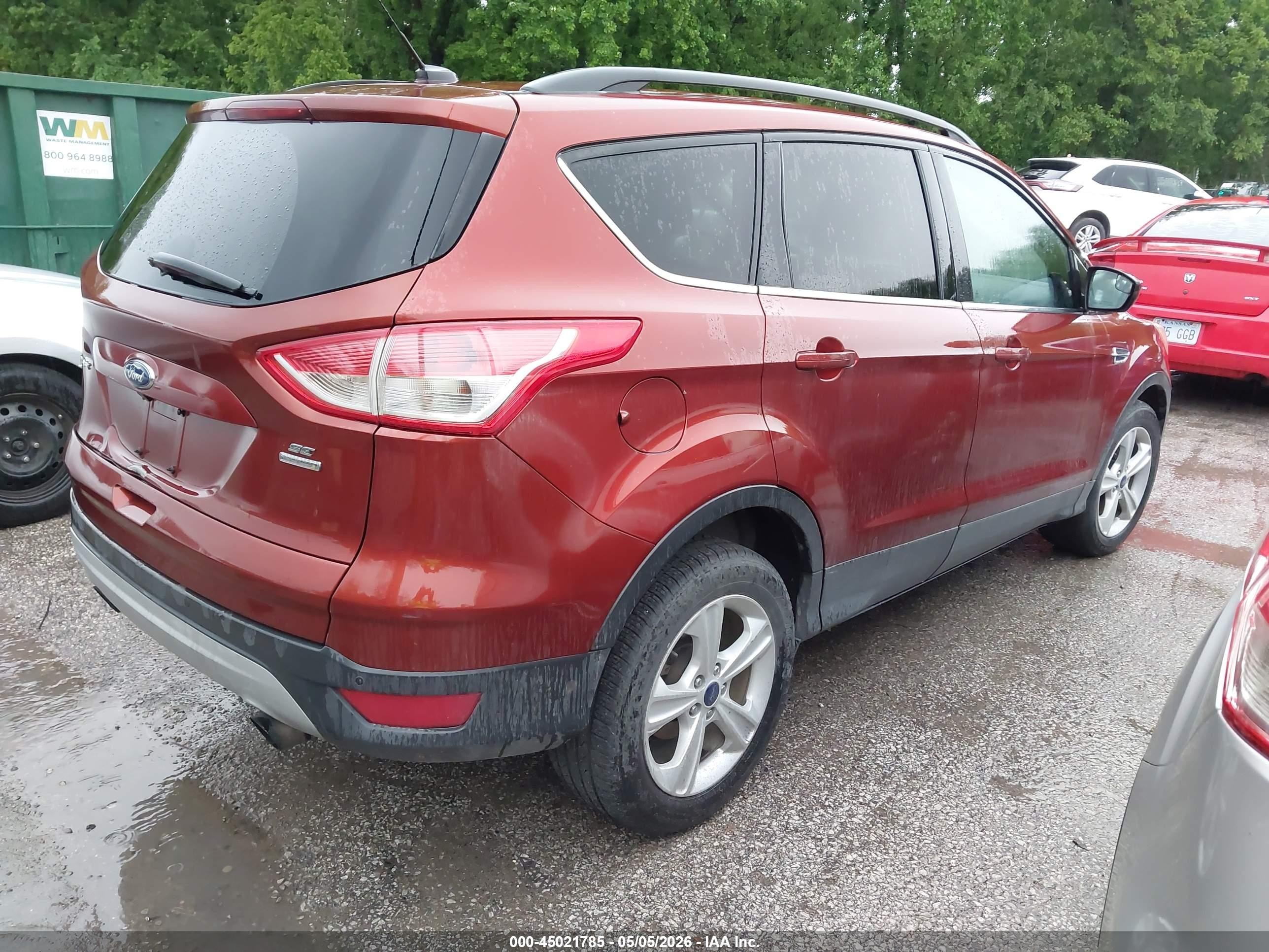 2014 Ford Escape Se Red vin: 1FMCU9G96EUD08778