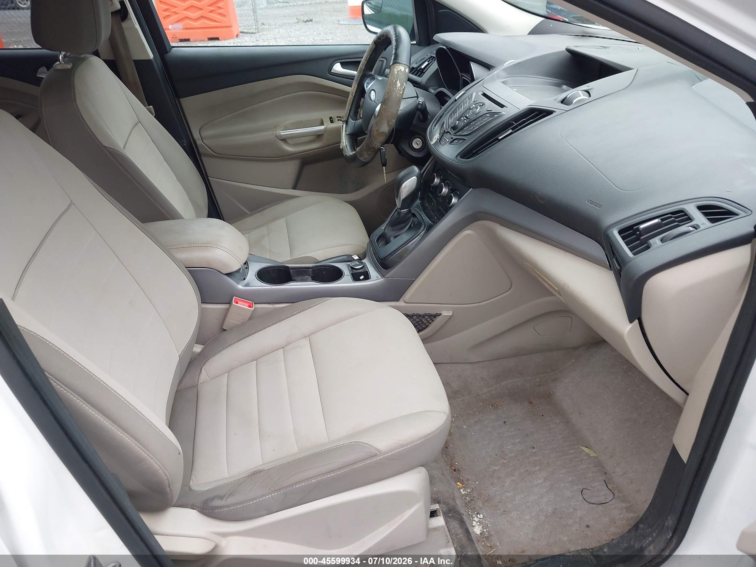 2015 Ford Escape Se White vin: 1FMCU9G96FUA76362