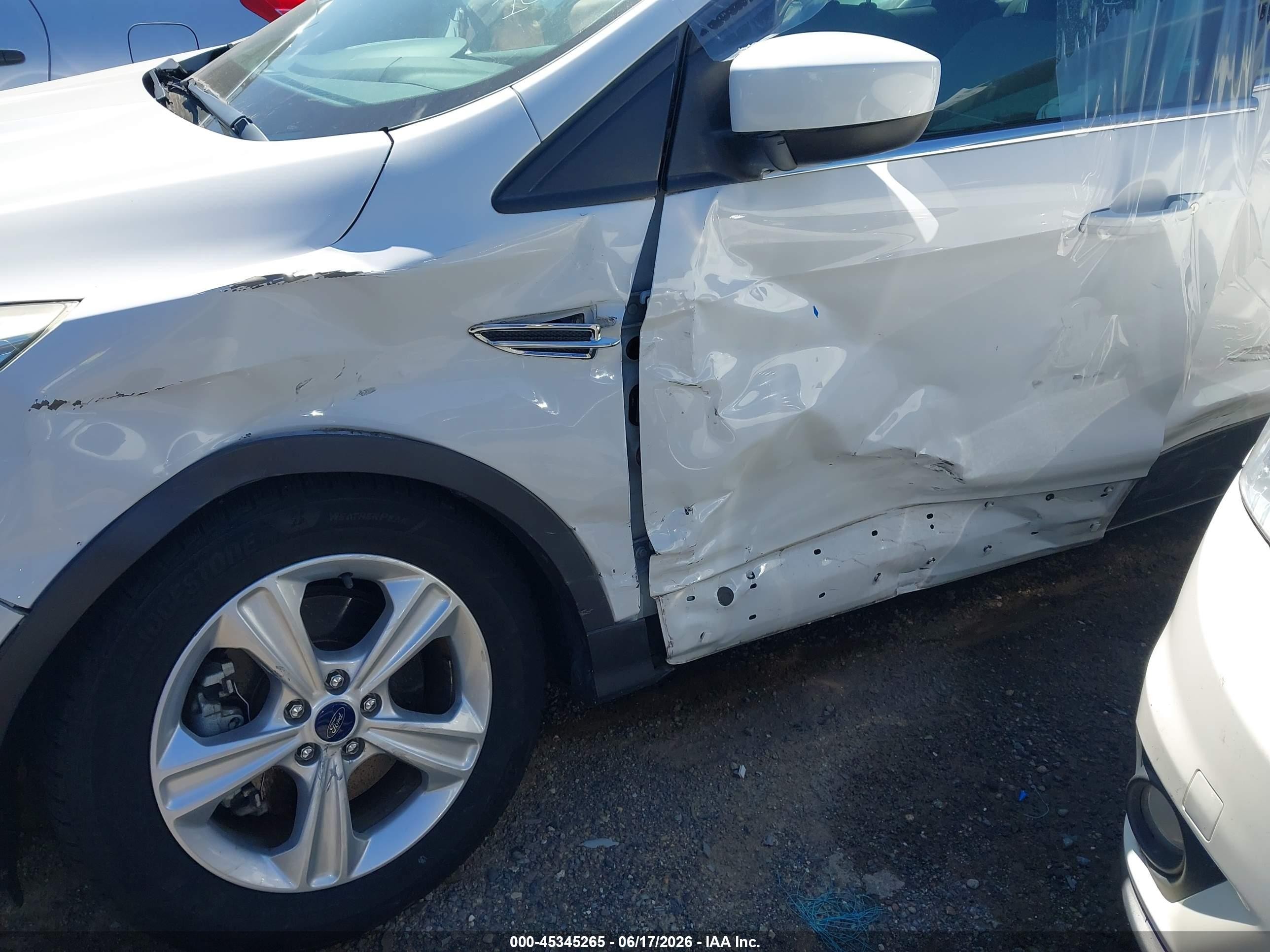 2015 Ford Escape Se White vin: 1FMCU9G96FUB96288