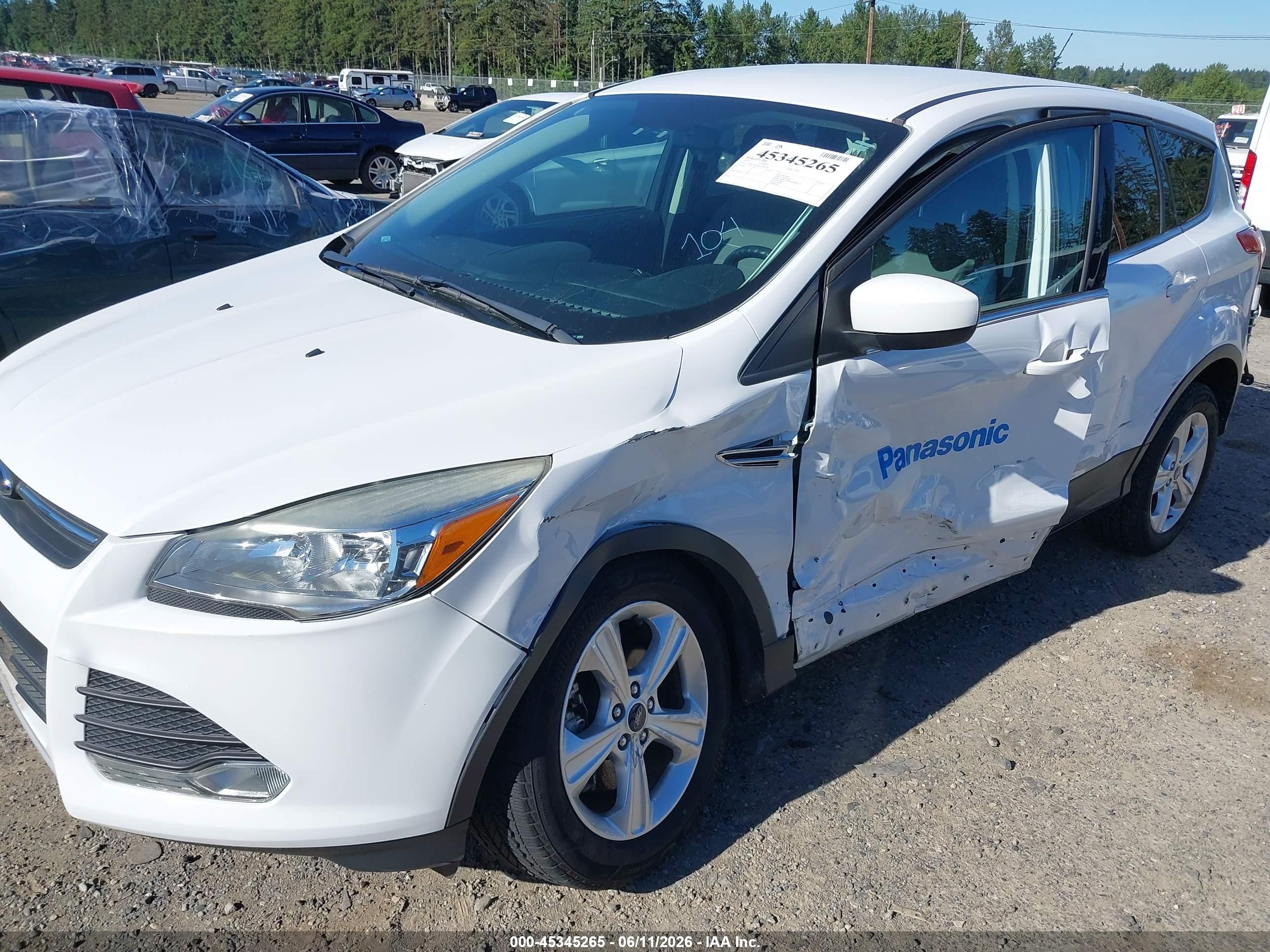2015 Ford Escape Se White vin: 1FMCU9G96FUB96288
