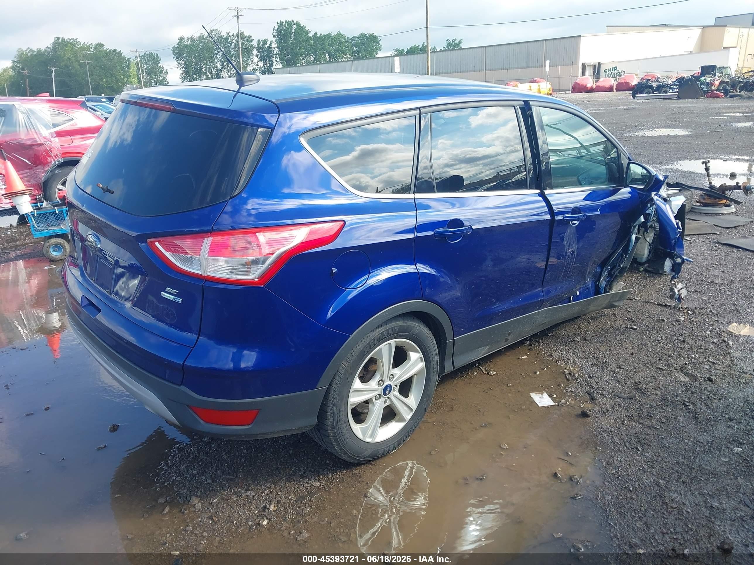 2015 Ford Escape Se Blue vin: 1FMCU9G96FUC22839