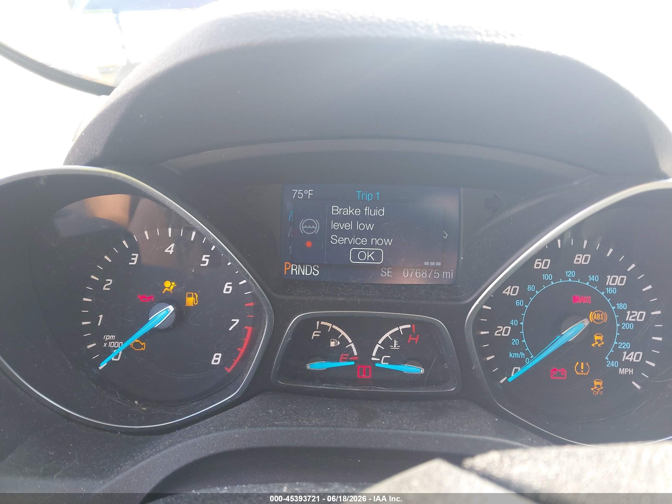 2015 Ford Escape Se Blue vin: 1FMCU9G96FUC22839