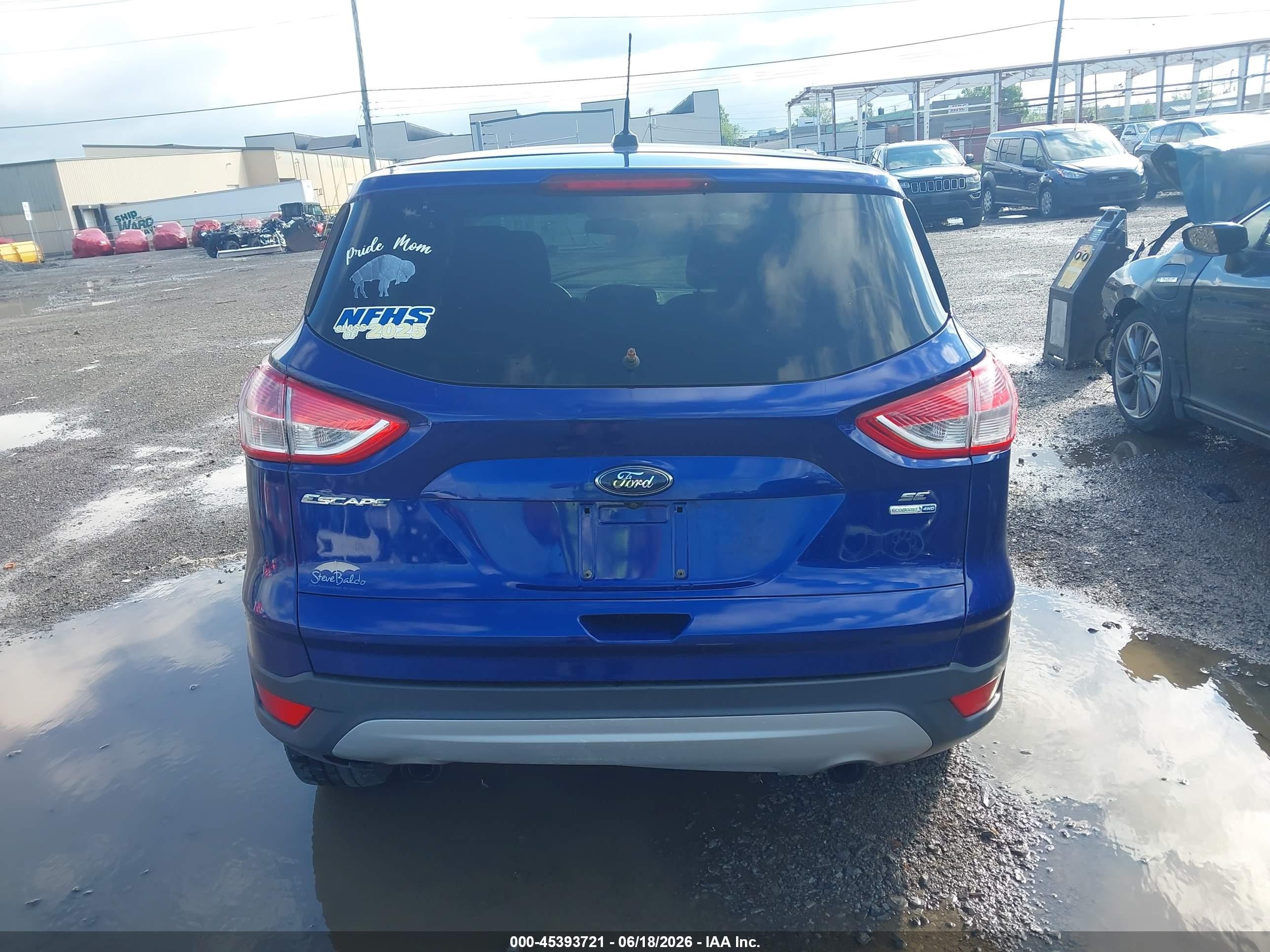 2015 Ford Escape Se Blue vin: 1FMCU9G96FUC22839