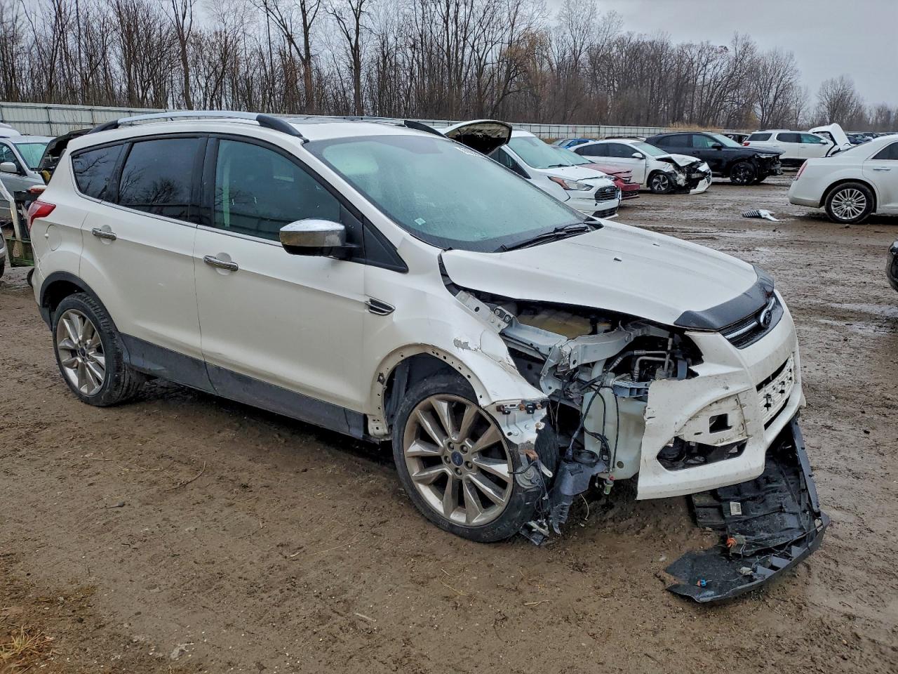 2015 Ford Escape Se White vin: 1FMCU9G96FUC70096