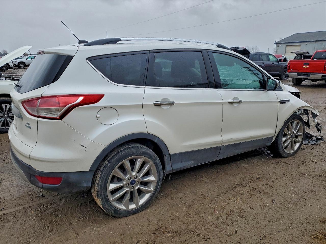 2015 Ford Escape Se White vin: 1FMCU9G96FUC70096