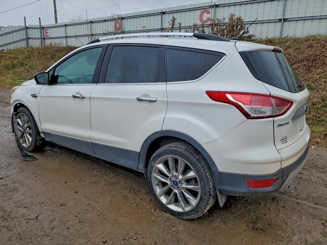 2015 Ford Escape Se White vin: 1FMCU9G96FUC70096