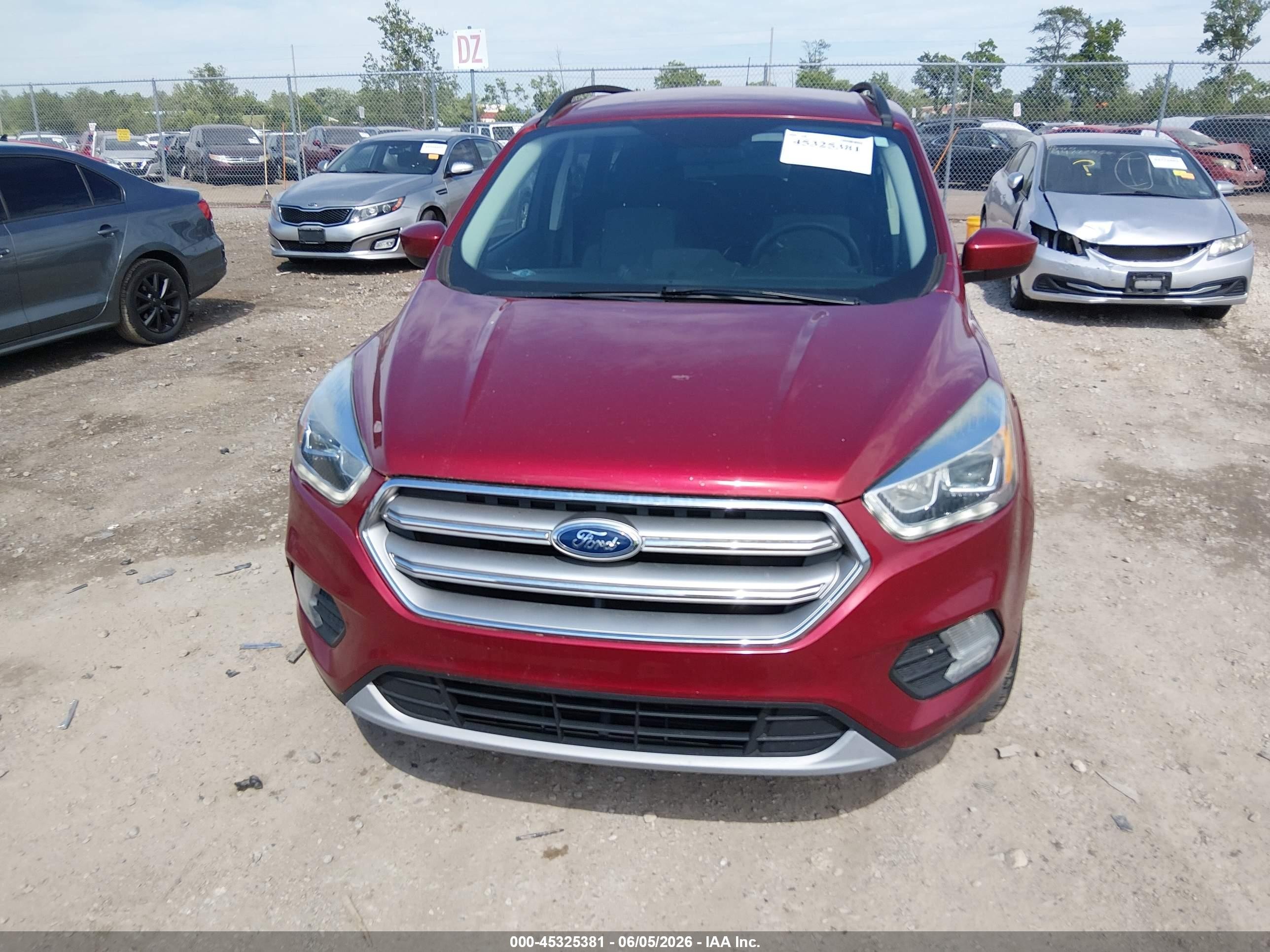 2017 Ford Escape Se Burgundy vin: 1FMCU9G96HUB51855