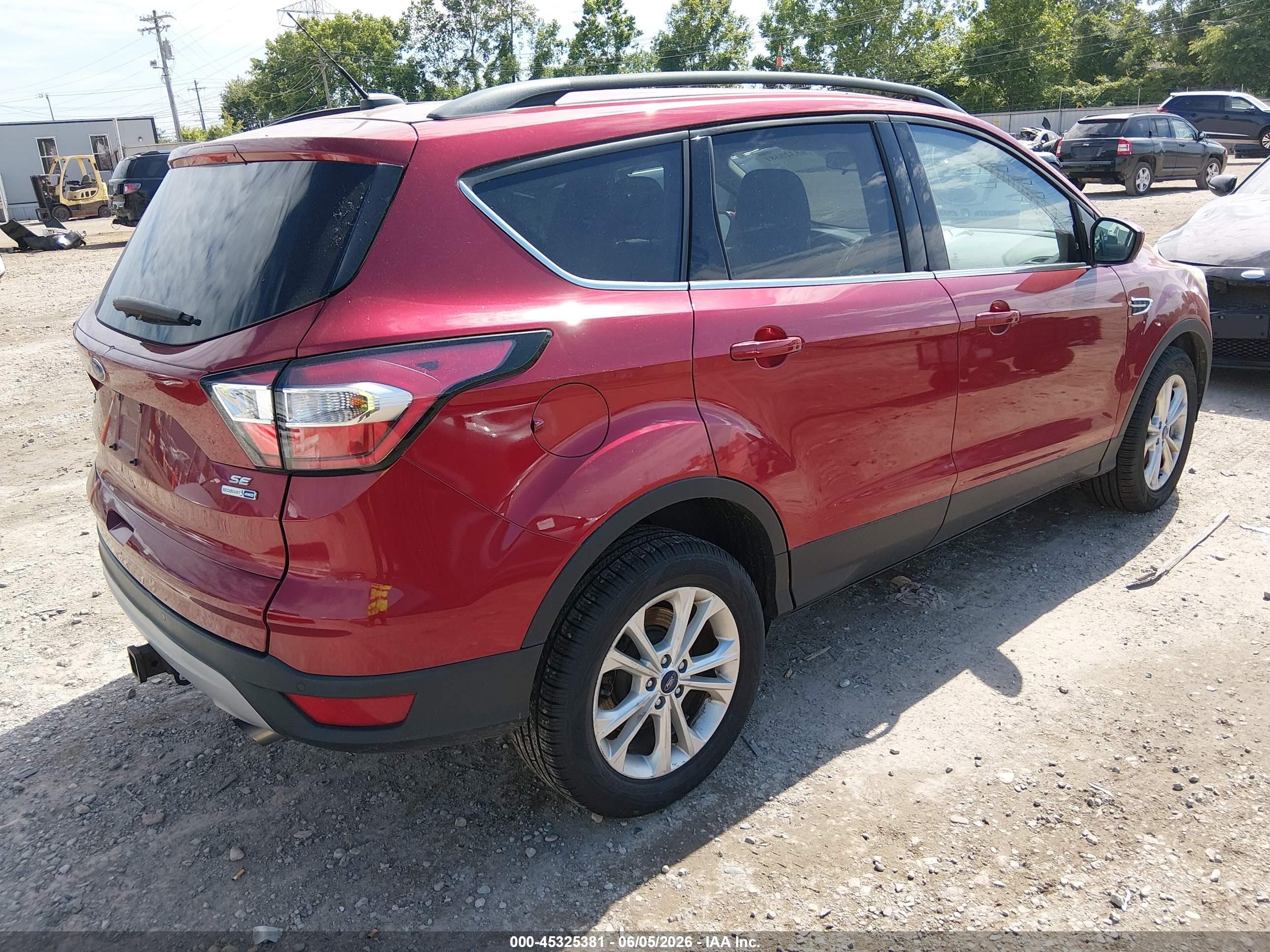 2017 Ford Escape Se Burgundy vin: 1FMCU9G96HUB51855