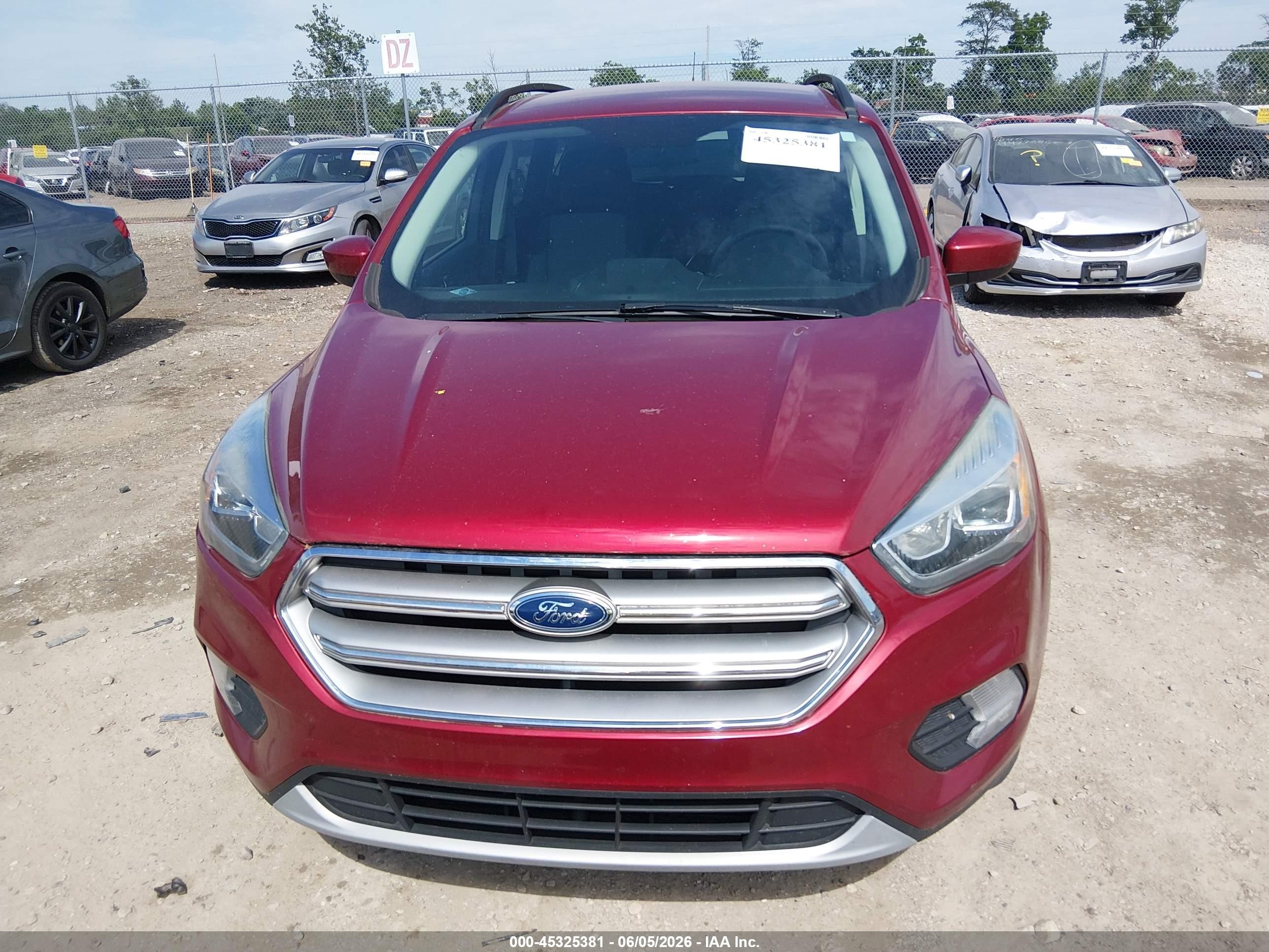 2017 Ford Escape Se Burgundy vin: 1FMCU9G96HUB51855