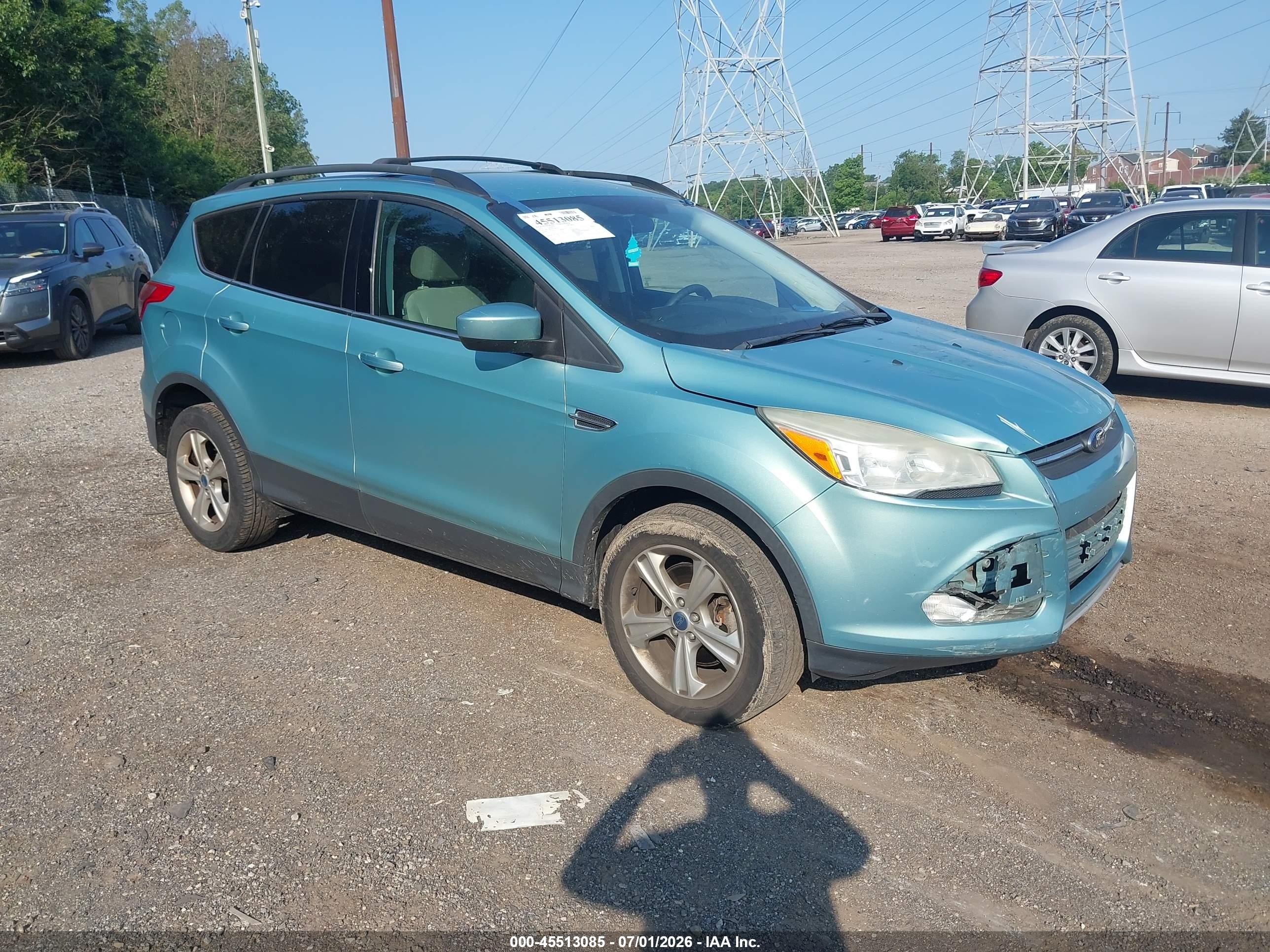 2013 Ford Escape Se Light Blue vin: 1FMCU9G97DUC83159