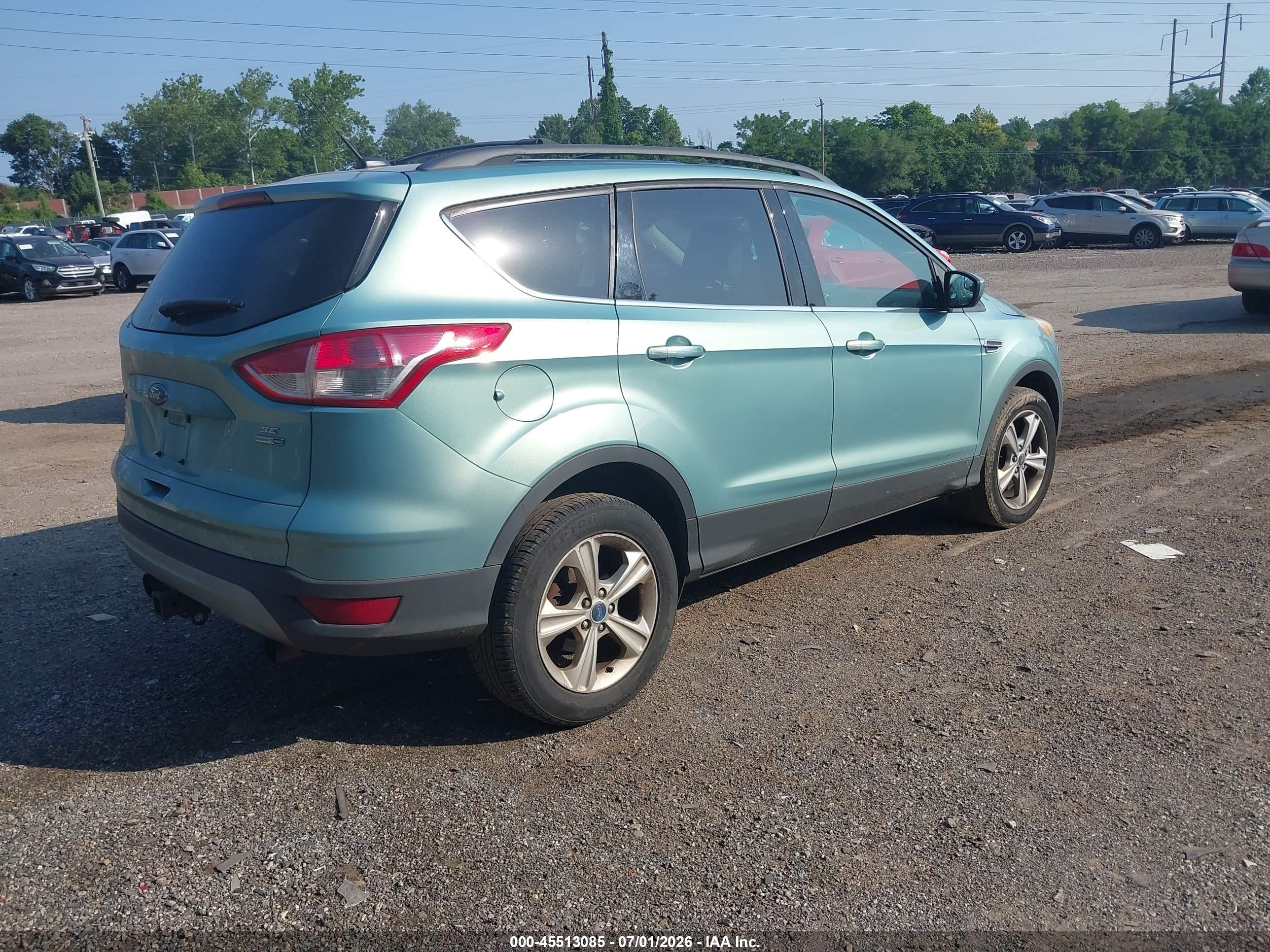 2013 Ford Escape Se Light Blue vin: 1FMCU9G97DUC83159
