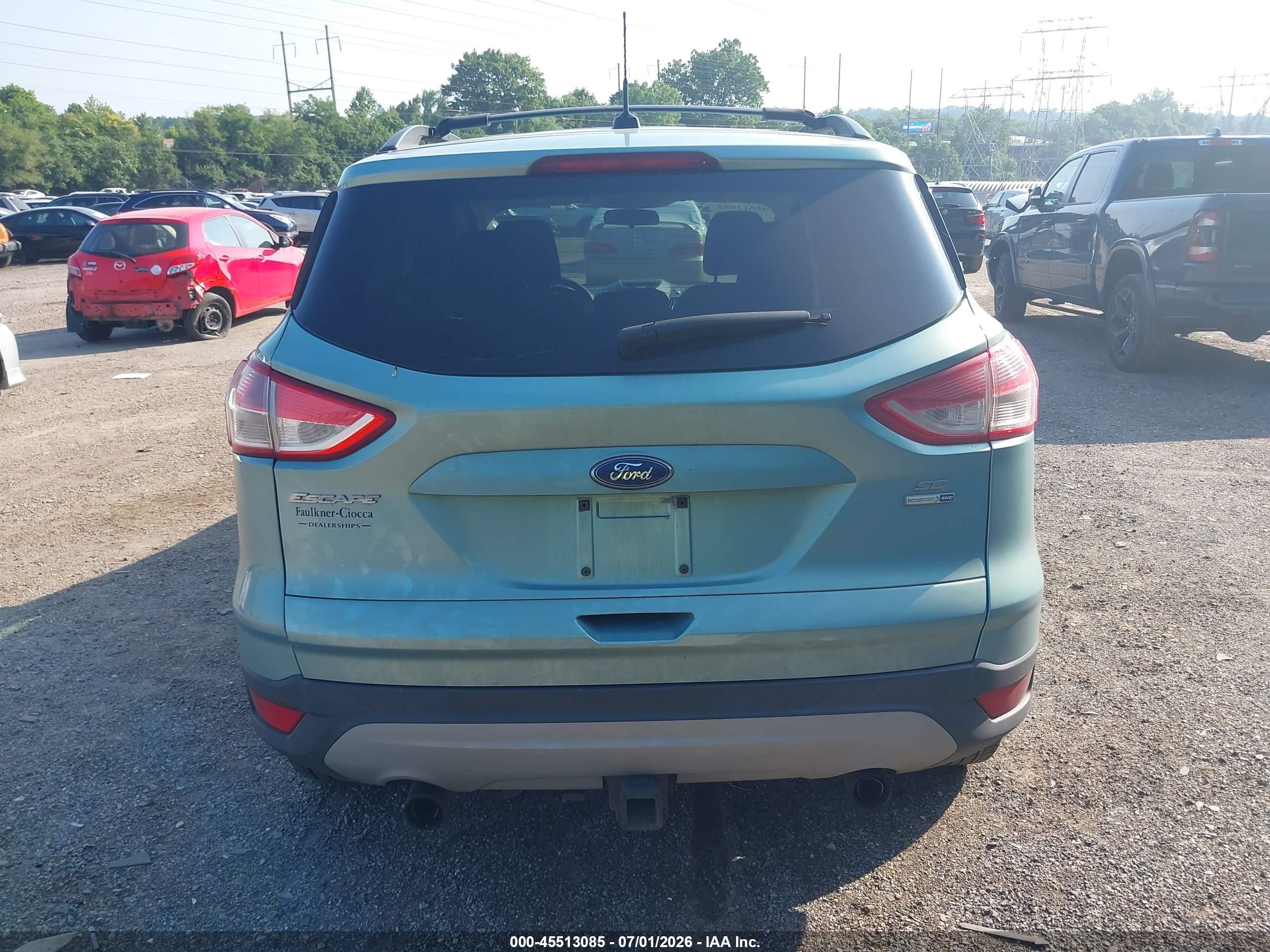 2013 Ford Escape Se Light Blue vin: 1FMCU9G97DUC83159