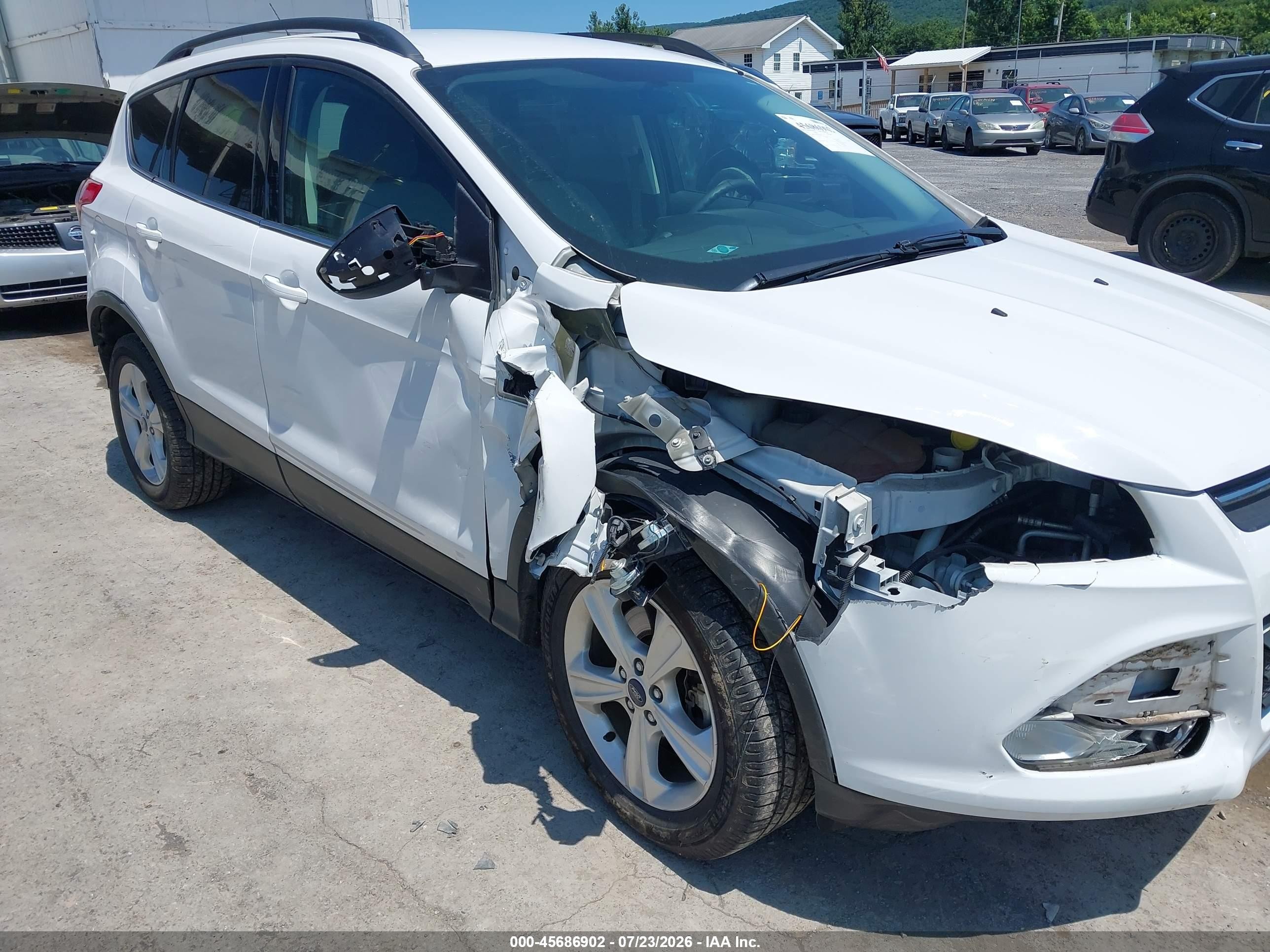 2014 Ford Escape Se White vin: 1FMCU9G97EUB05687