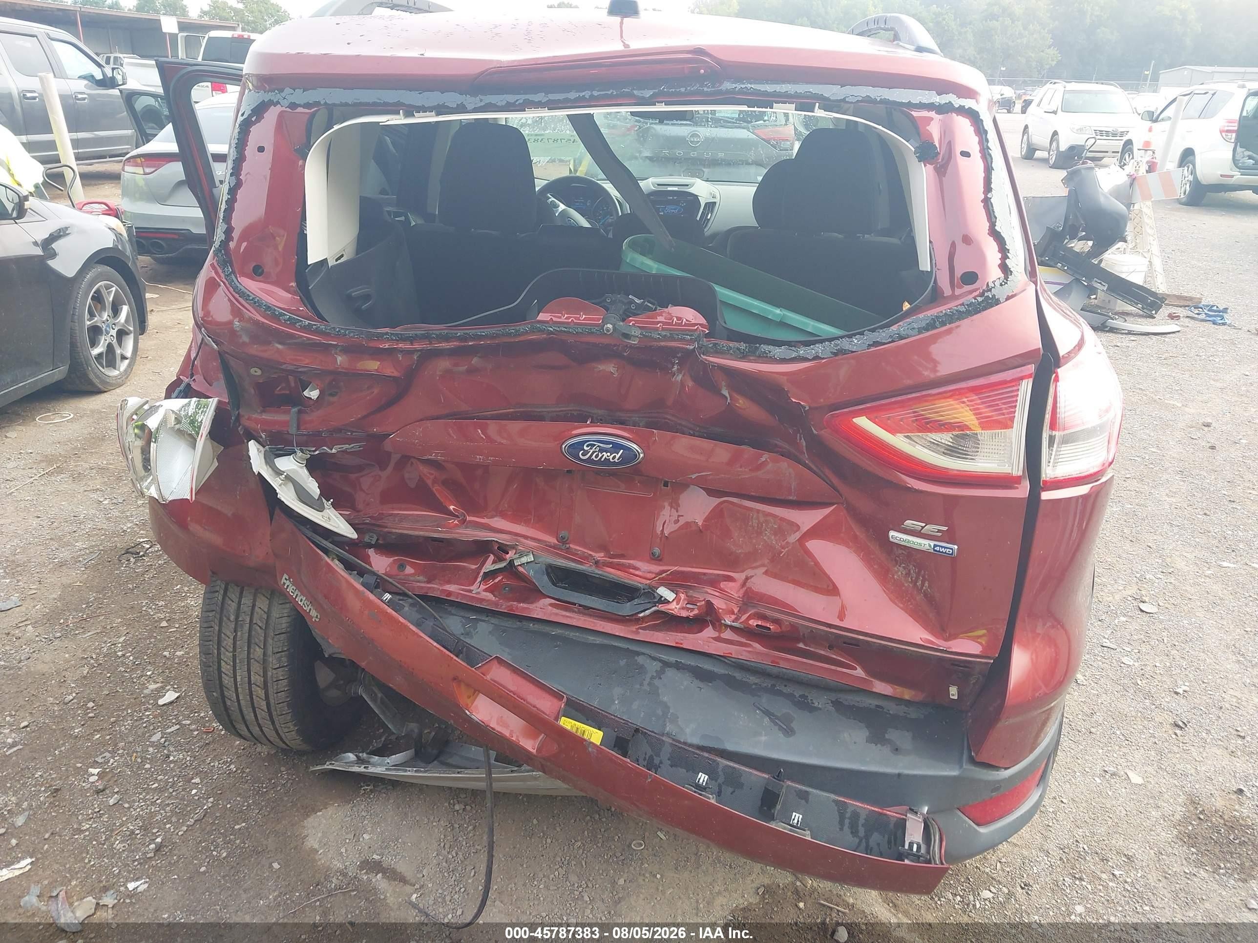 2014 Ford Escape Se Red vin: 1FMCU9G97EUB26748