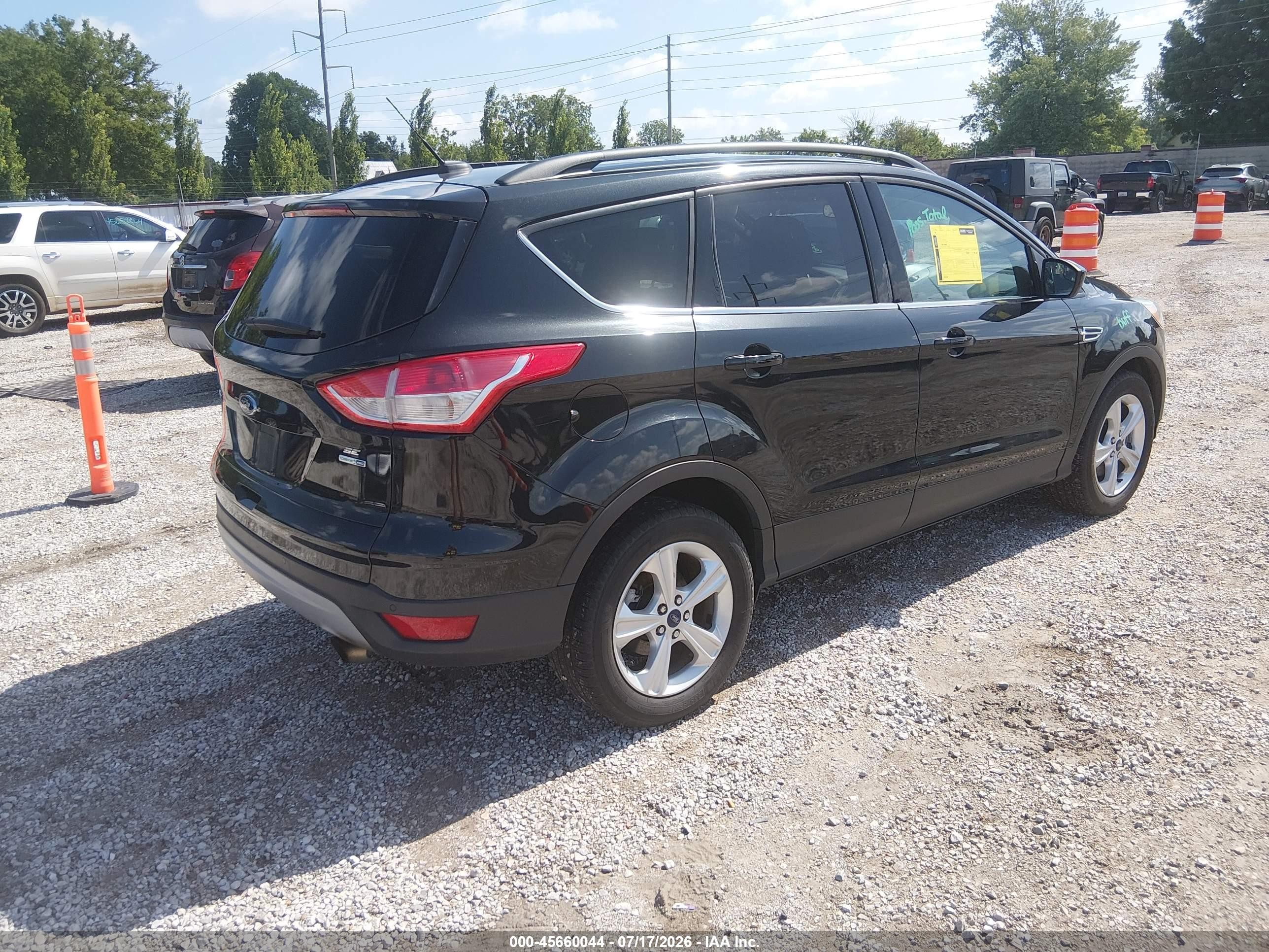 2014 Ford Escape Se Black vin: 1FMCU9G97EUC37154