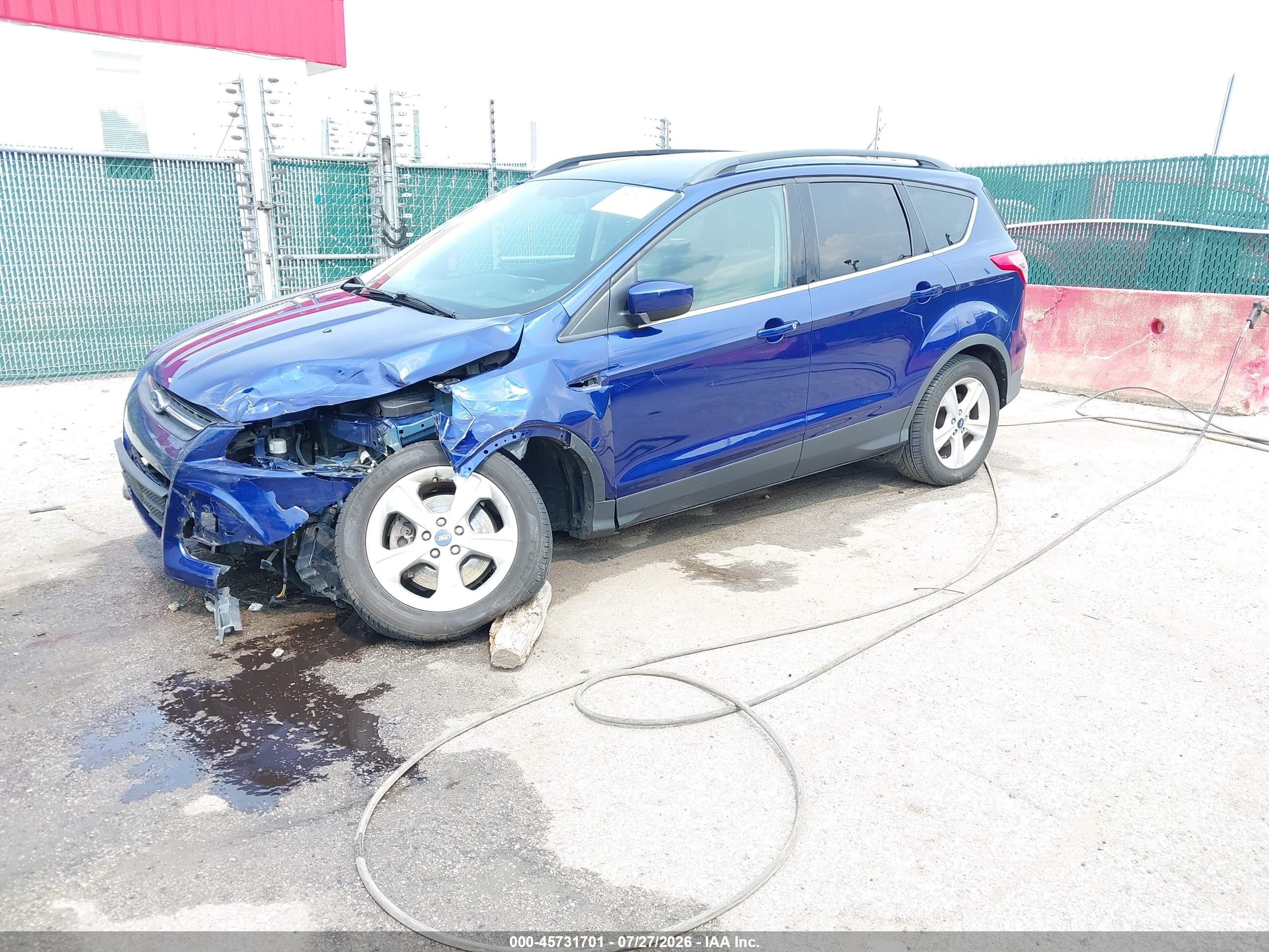 2014 Ford Escape Se Blue vin: 1FMCU9G97EUC77458