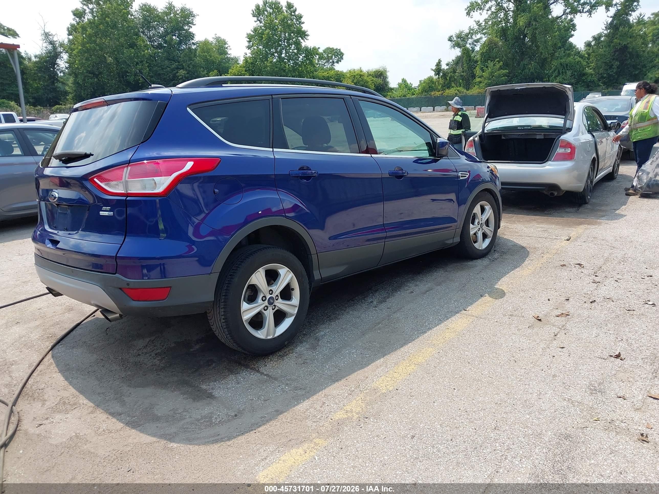 2014 Ford Escape Se Blue vin: 1FMCU9G97EUC77458