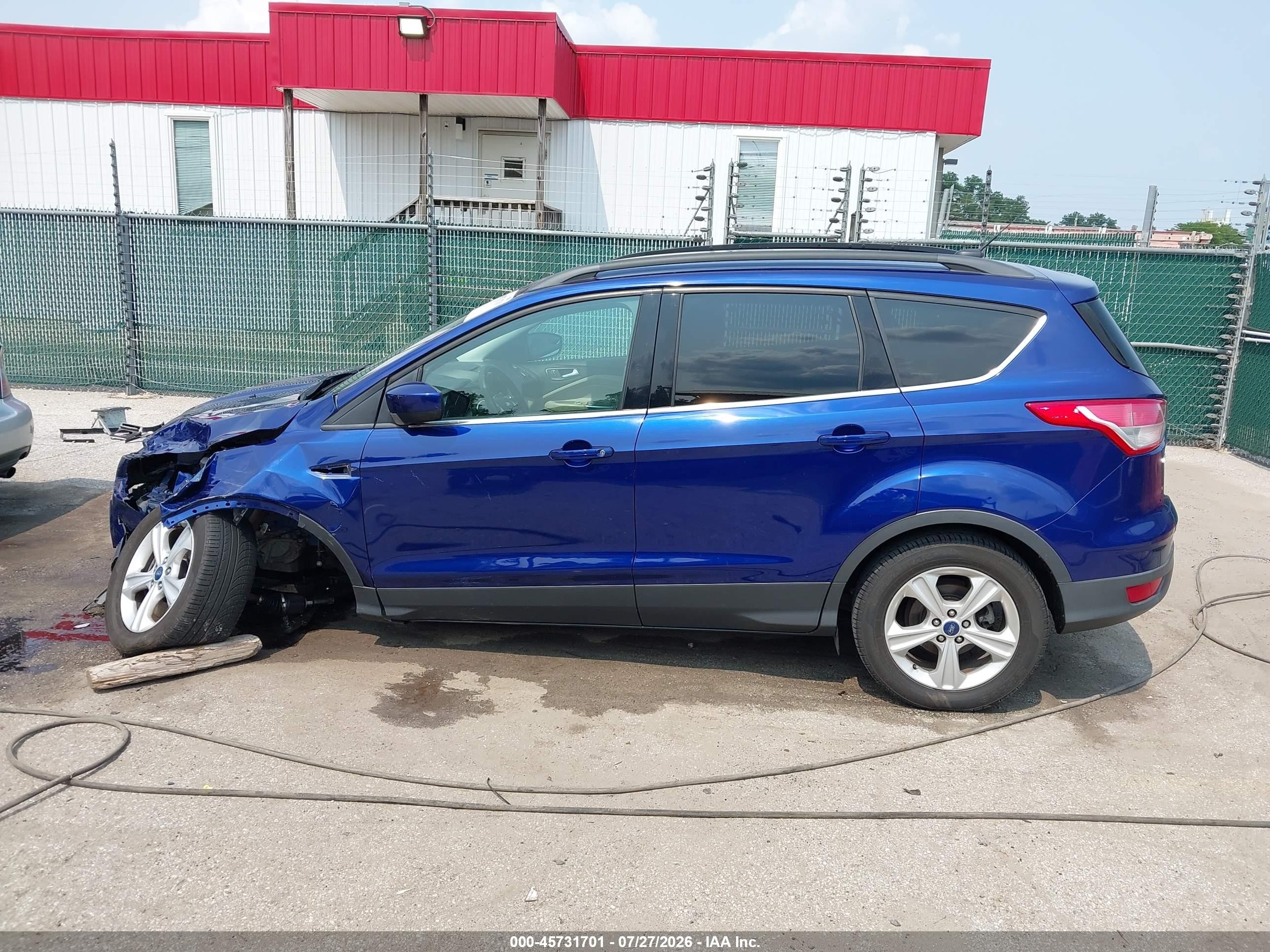 2014 Ford Escape Se Blue vin: 1FMCU9G97EUC77458