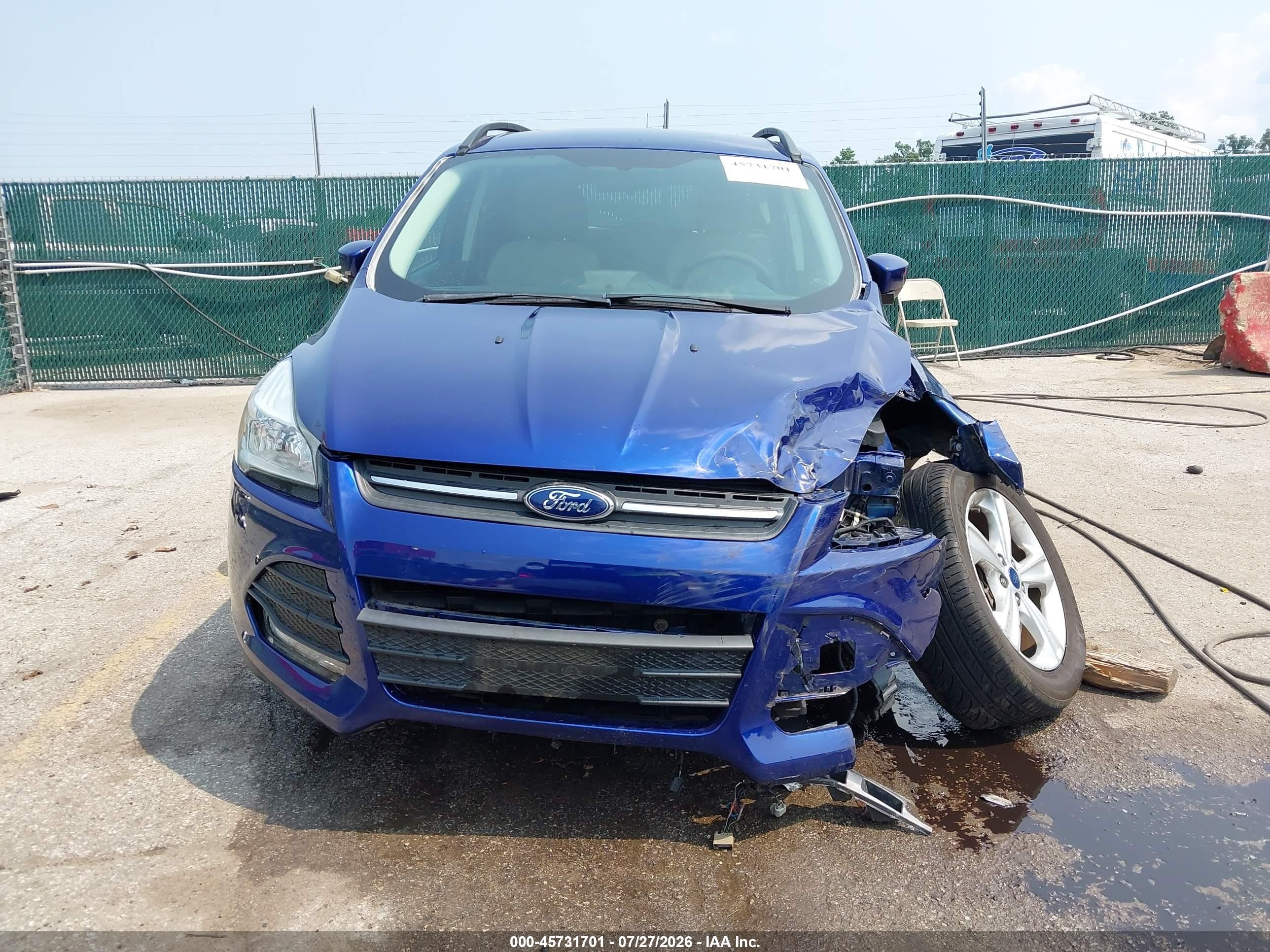 2014 Ford Escape Se Blue vin: 1FMCU9G97EUC77458