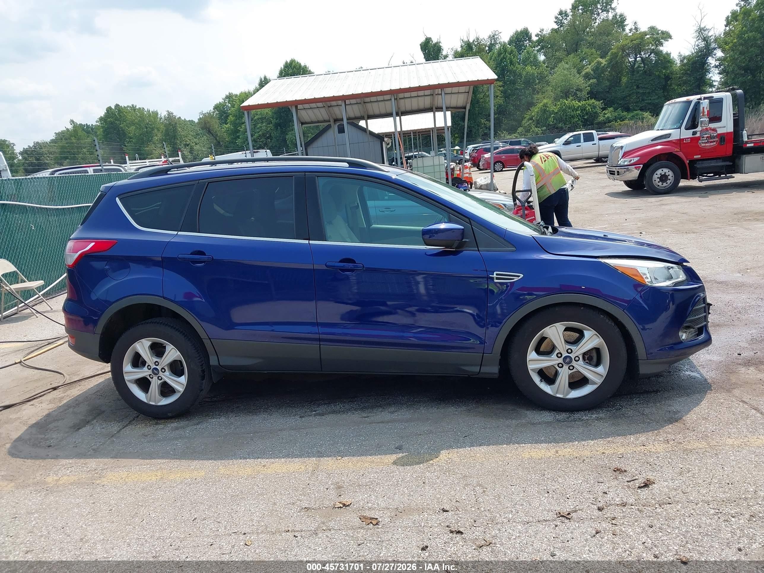 2014 Ford Escape Se Blue vin: 1FMCU9G97EUC77458