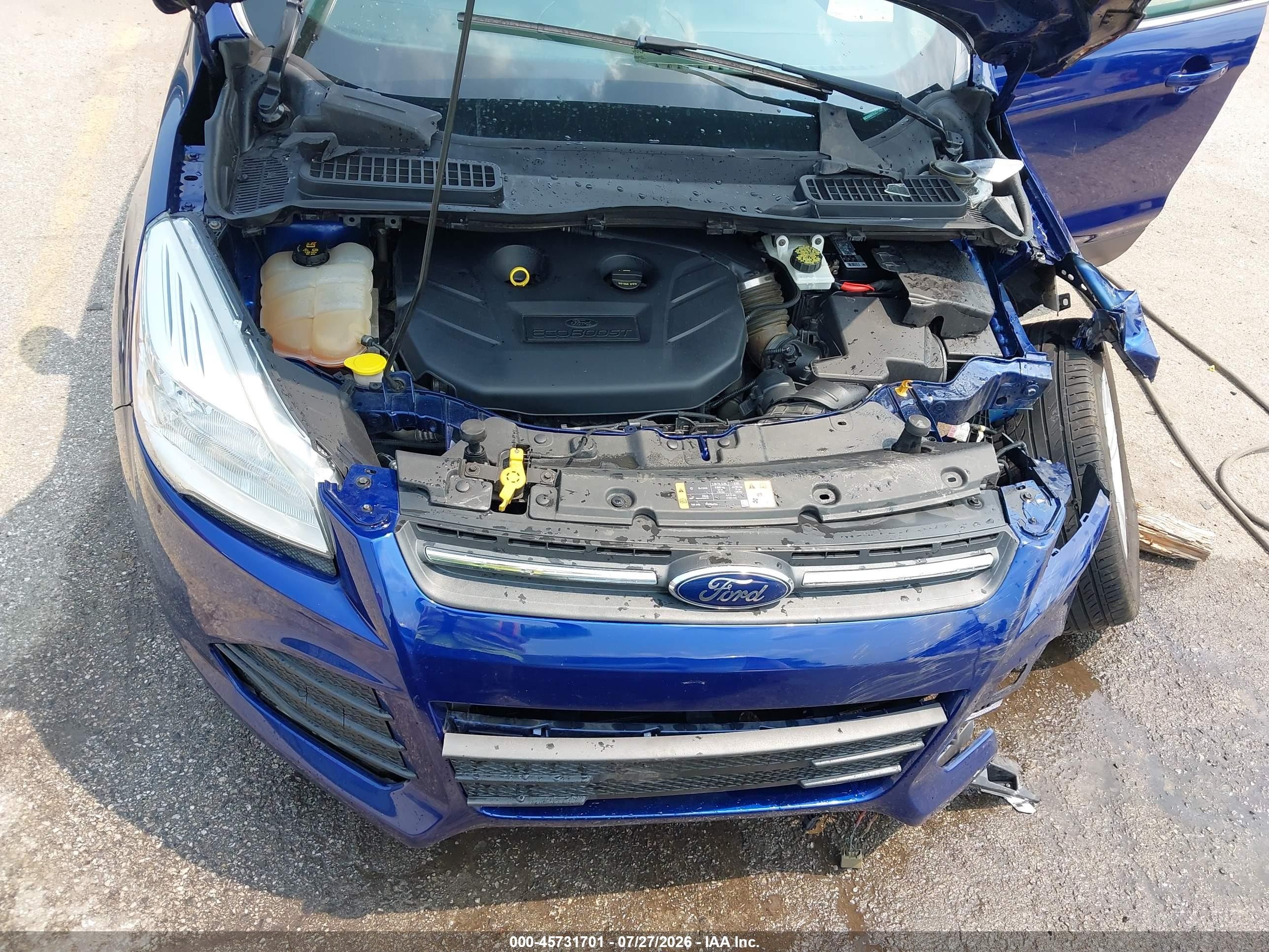 2014 Ford Escape Se Blue vin: 1FMCU9G97EUC77458