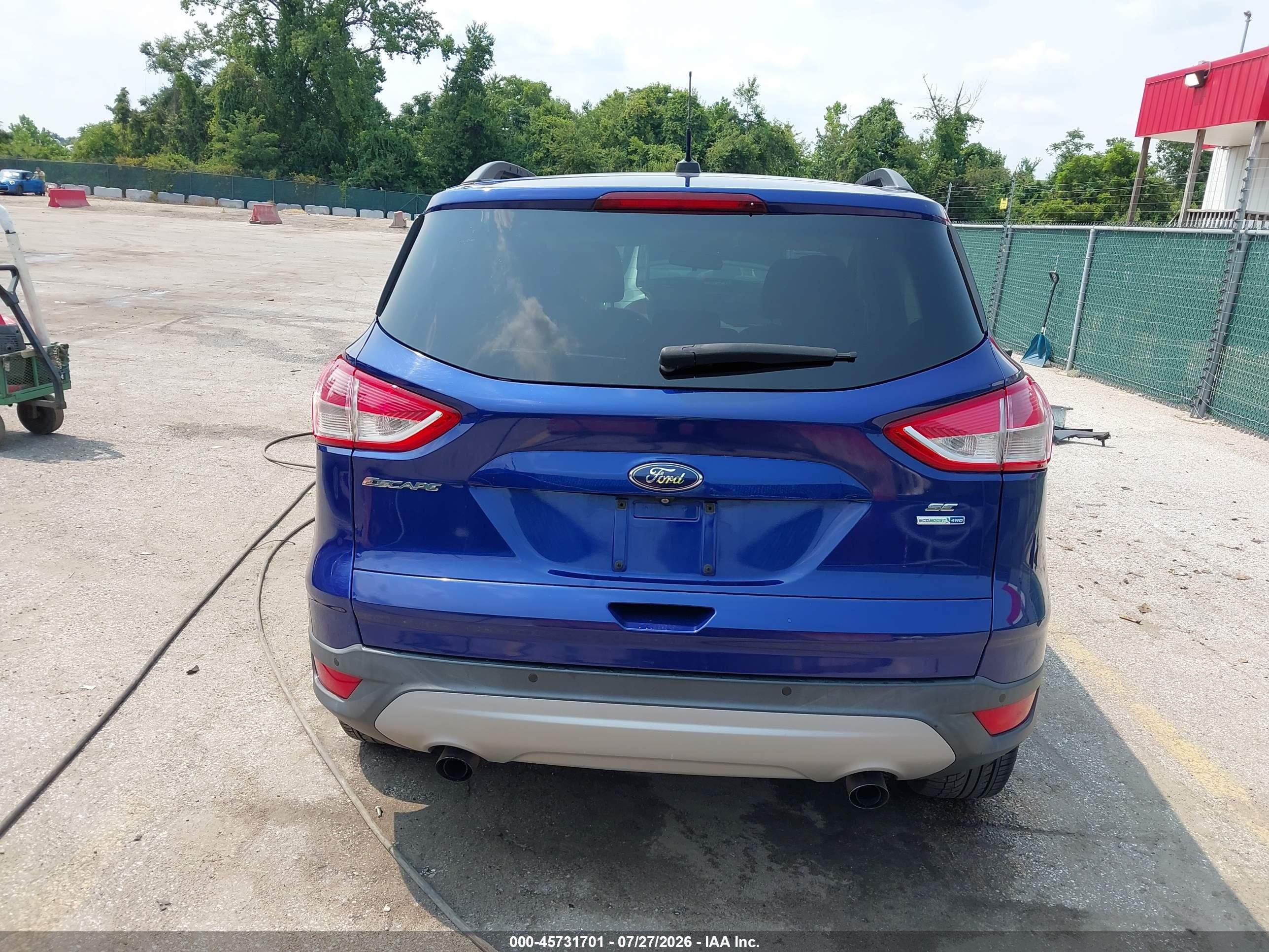 2014 Ford Escape Se Blue vin: 1FMCU9G97EUC77458