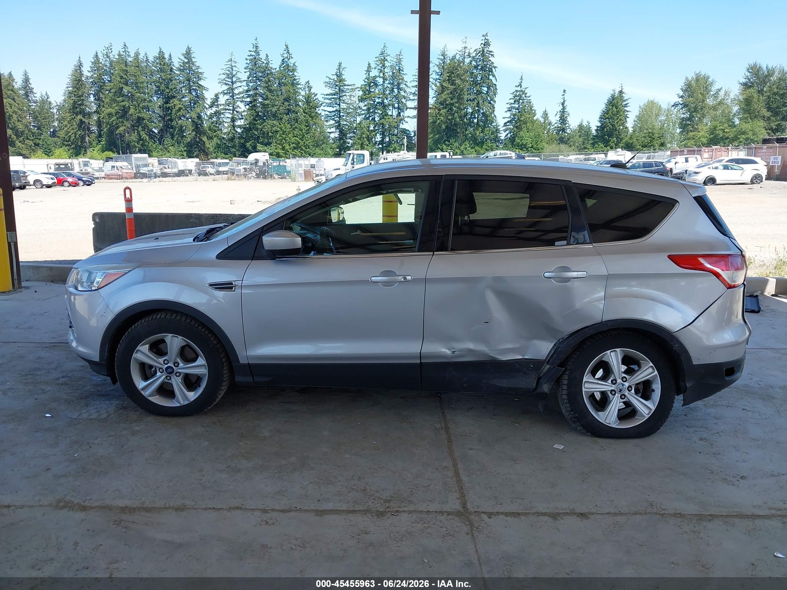 2014 Ford Escape Se Silver vin: 1FMCU9G97EUD12256