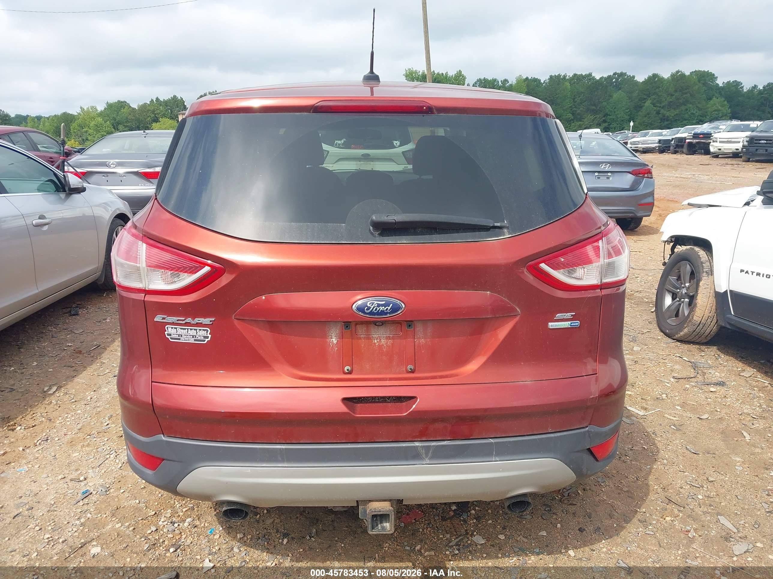 2014 Ford Escape Se Red vin: 1FMCU9G97EUE20537