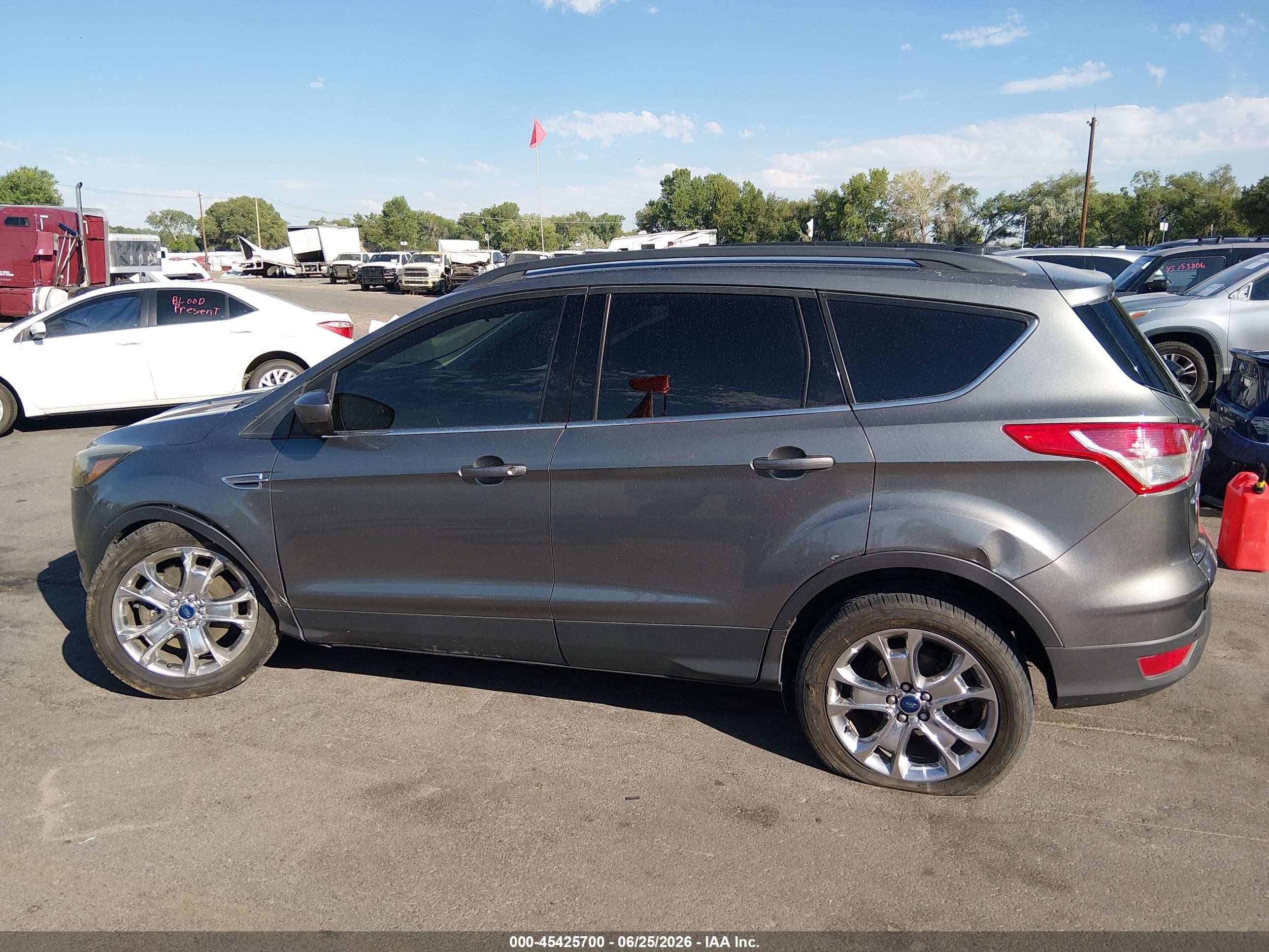 2014 Ford Escape Se Gray vin: 1FMCU9G97EUE40111