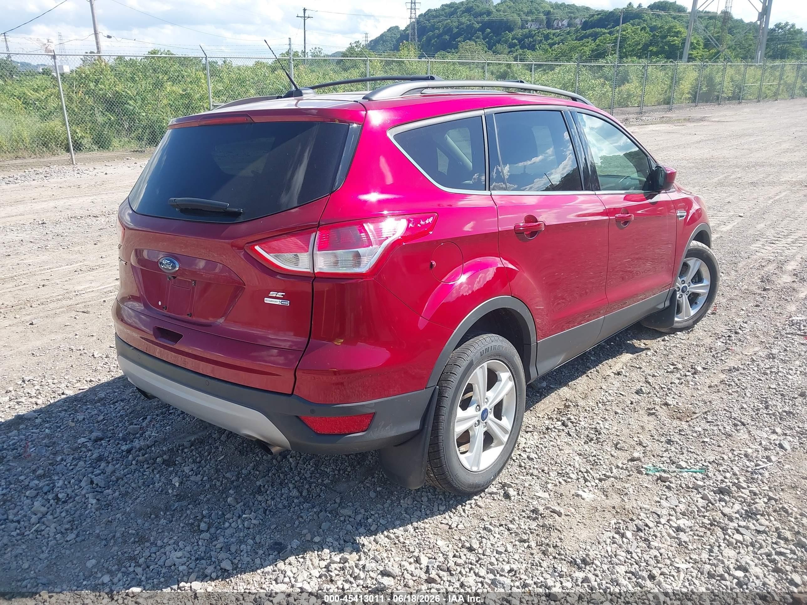 2015 Ford Escape Se Red vin: 1FMCU9G97FUA88794
